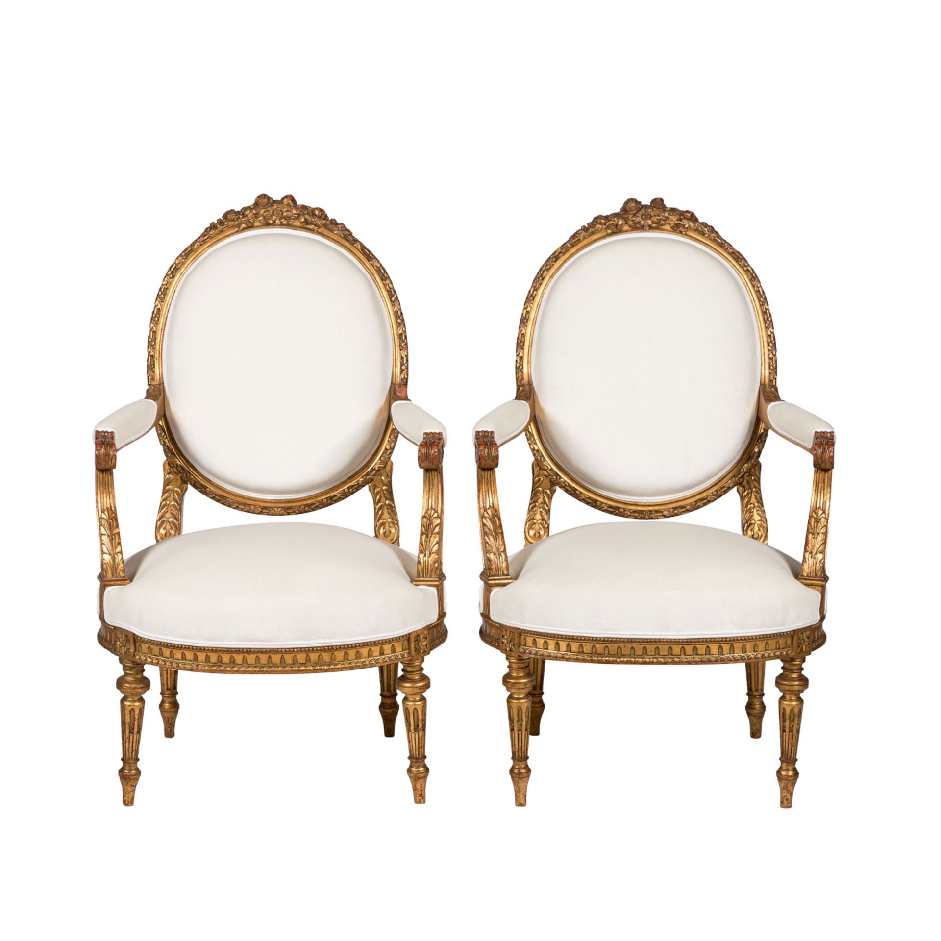 PAAR FAUTEUILS IM LOUIS XVI-STIL - Bild 2 aus 6