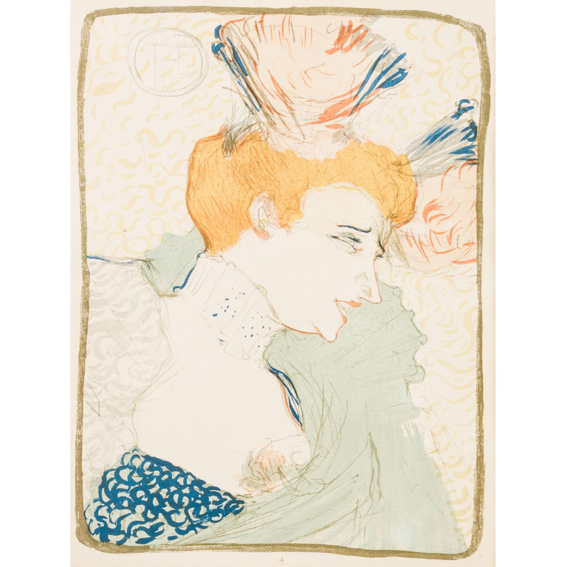 TOULOUSE-LAUTREC, HENRI DE (1864-1901), "Mademoiselle Marcelle Lender, en buste", 1895,