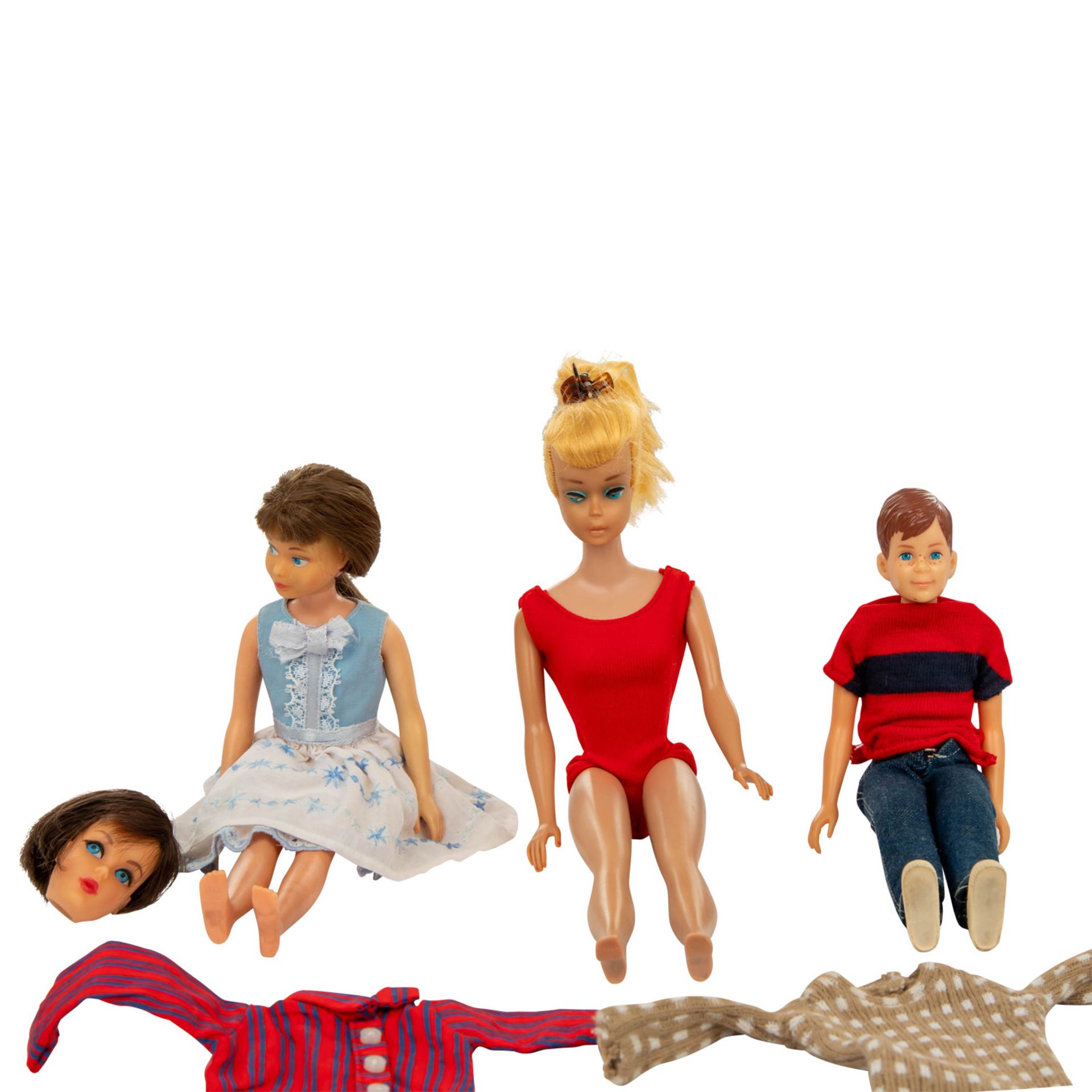 MATTEL Konvolut aus Barbie, Skipper, Ricky und Zubehör, 1960er Jahre, - Bild 2 aus 6