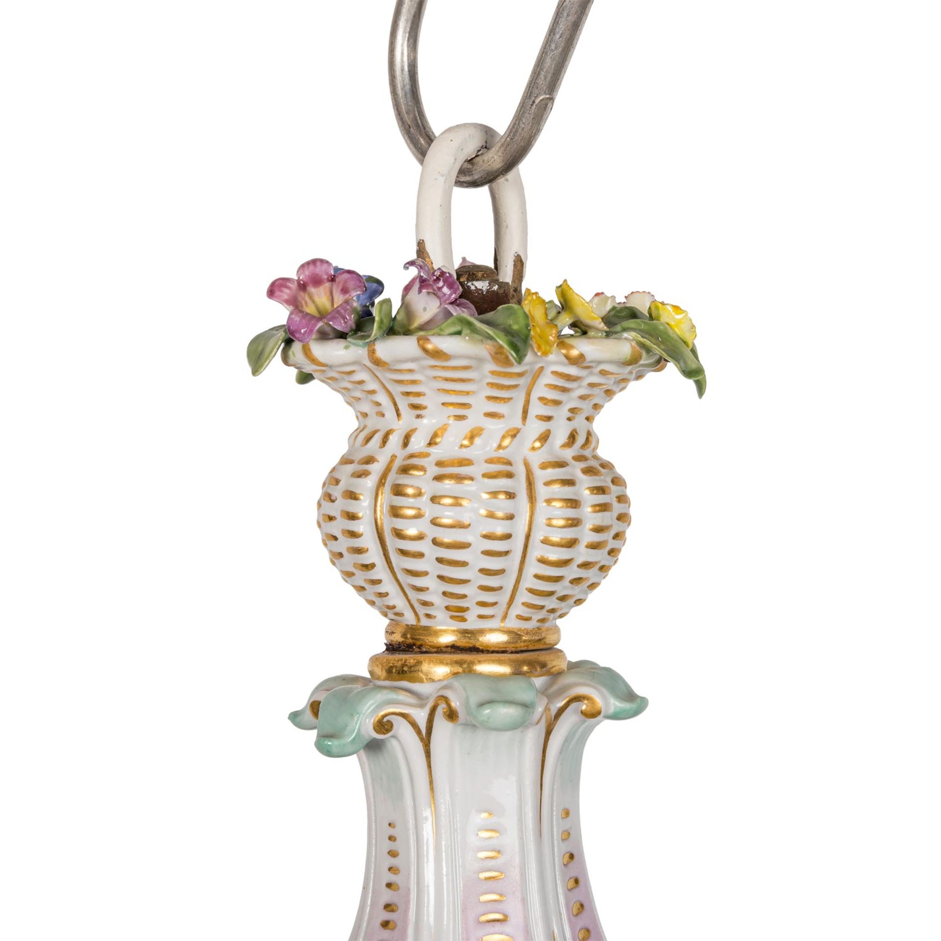 MEISSEN Kronleuchter mit reicher Blütenzier, 1860-1880 - Image 6 of 8