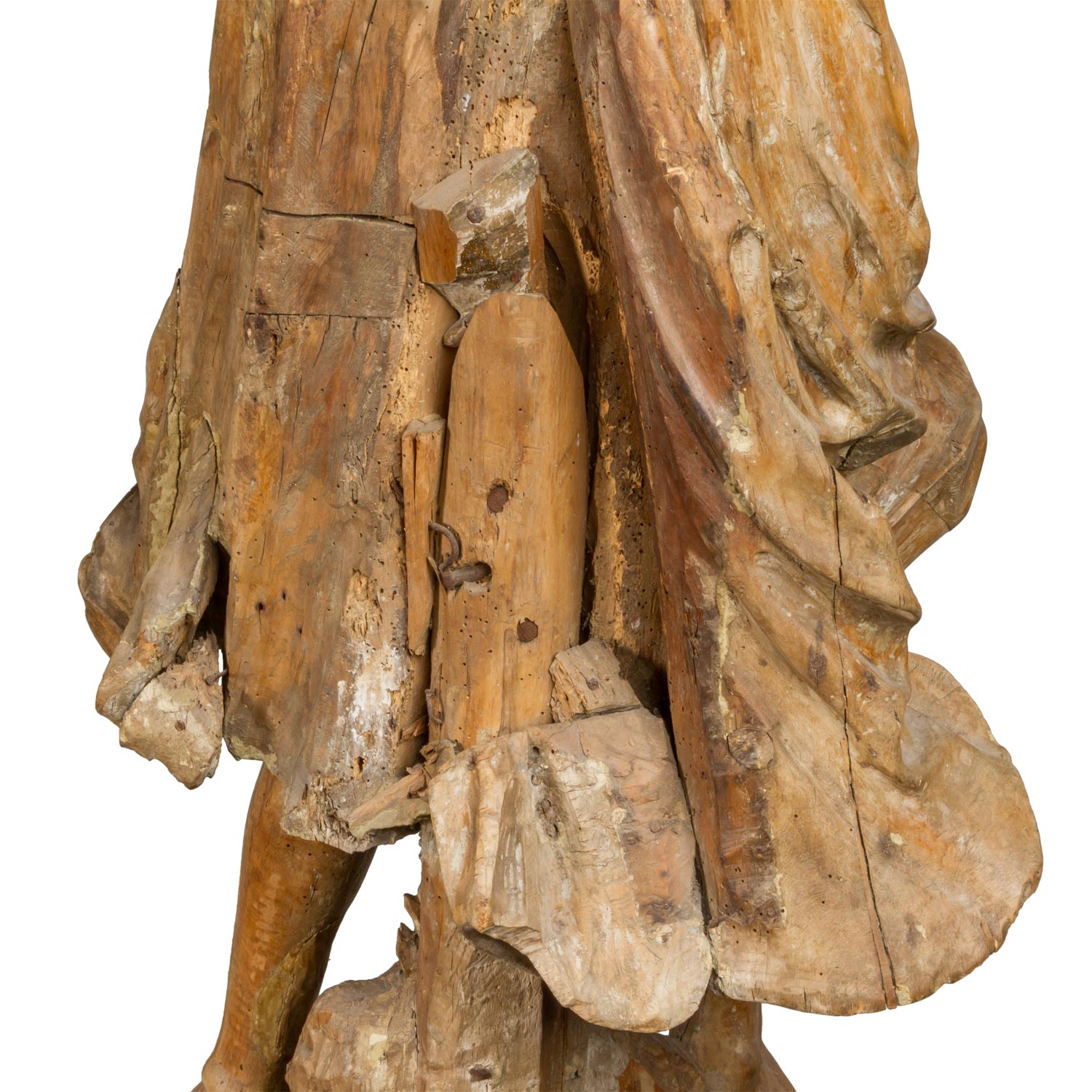 LEBENSGROßE, STANDFIGUR EINES GEFLÜGELTEN ENGELS, - Image 12 of 17