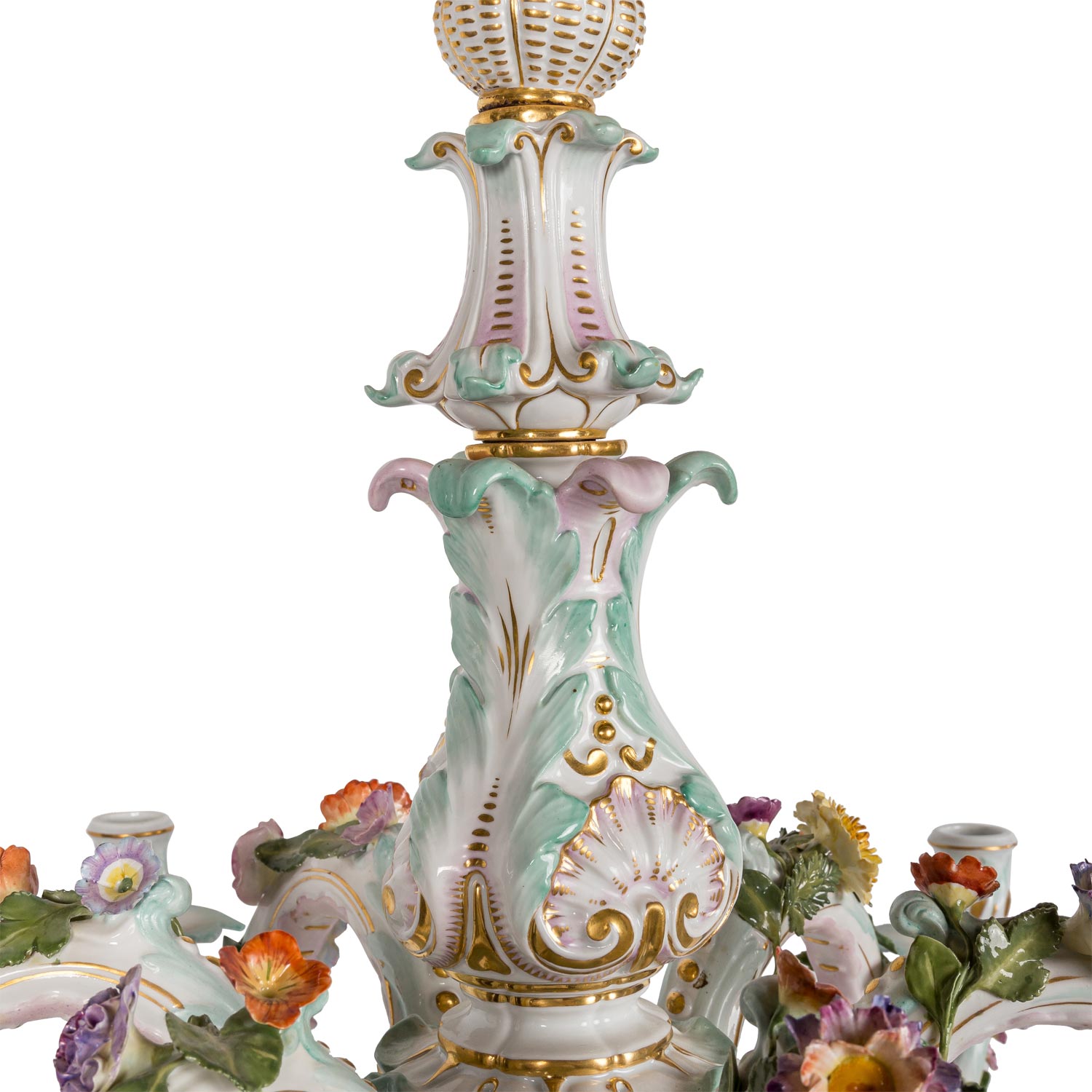 MEISSEN Kronleuchter mit reicher Blütenzier, 1860-1880 - Image 7 of 8