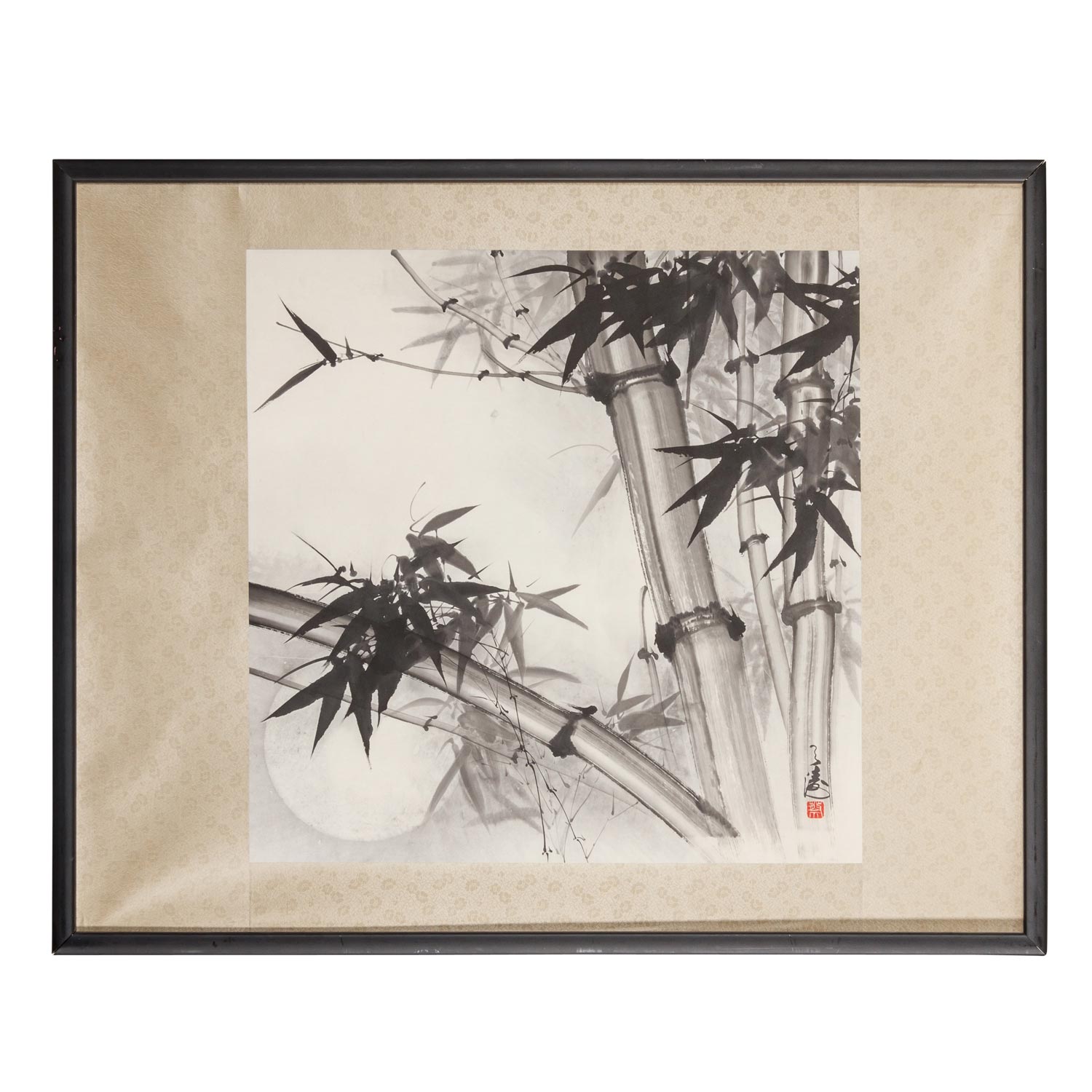 Rollbild "Tuschebambus". JAPAN, Showa-Zeit (1926-1989). - Image 2 of 6