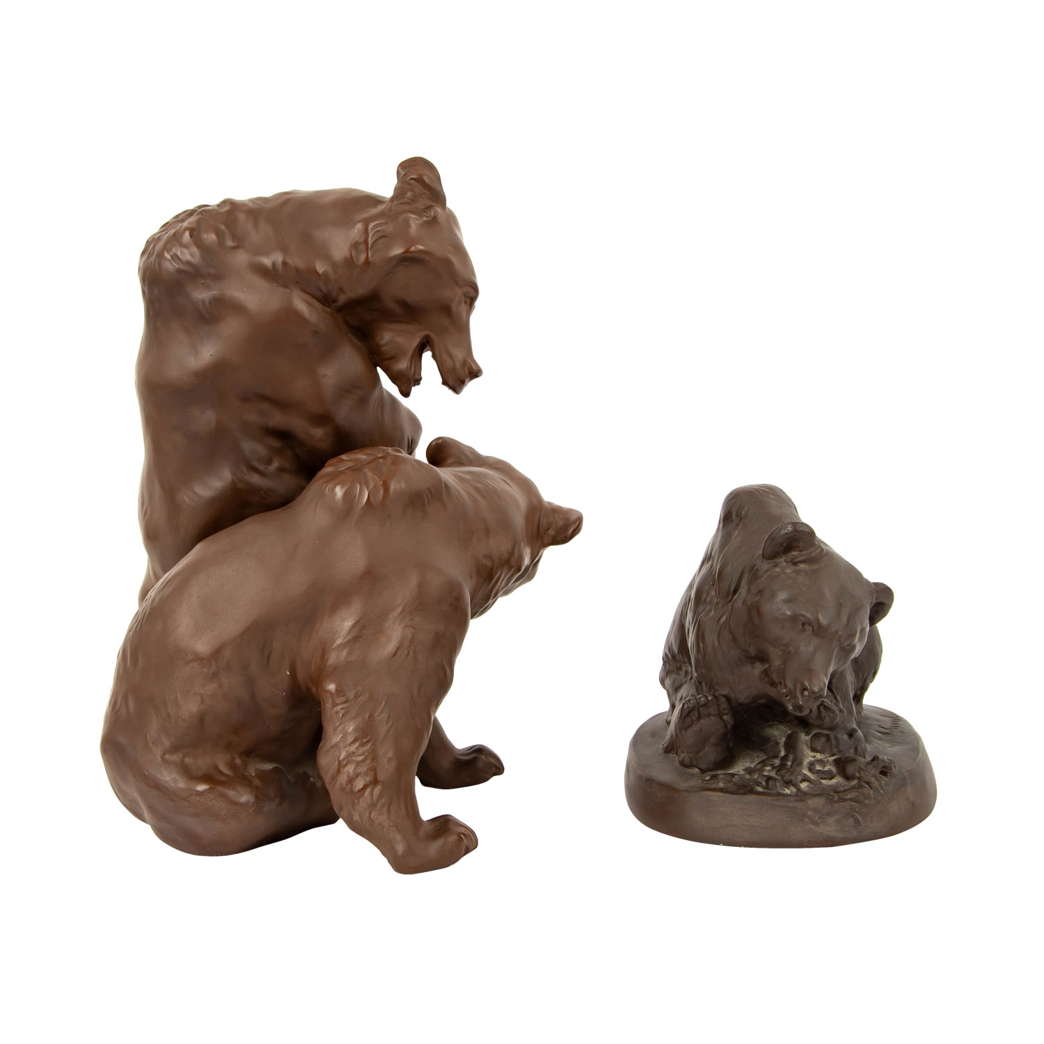 MEISSEN 2 Tierfiguren 'Bärengruppe' und 'Bär', 1. und 2. Wahl, 20. Jh. - Image 4 of 6
