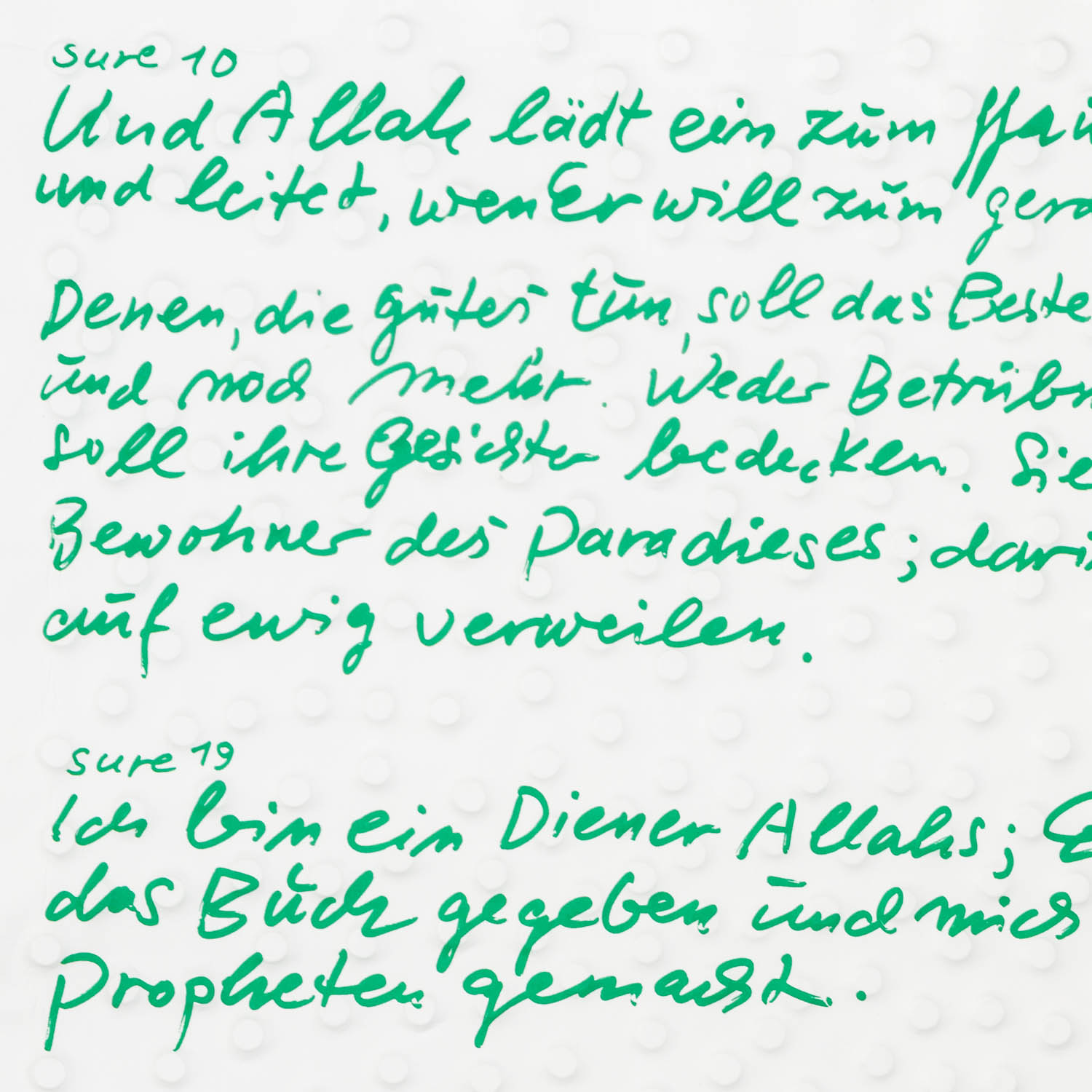 UECKER, GÜNTHER (geb. 1930), "Friedensgebote VIII": 'Sure 10...', 2015, - Image 3 of 8