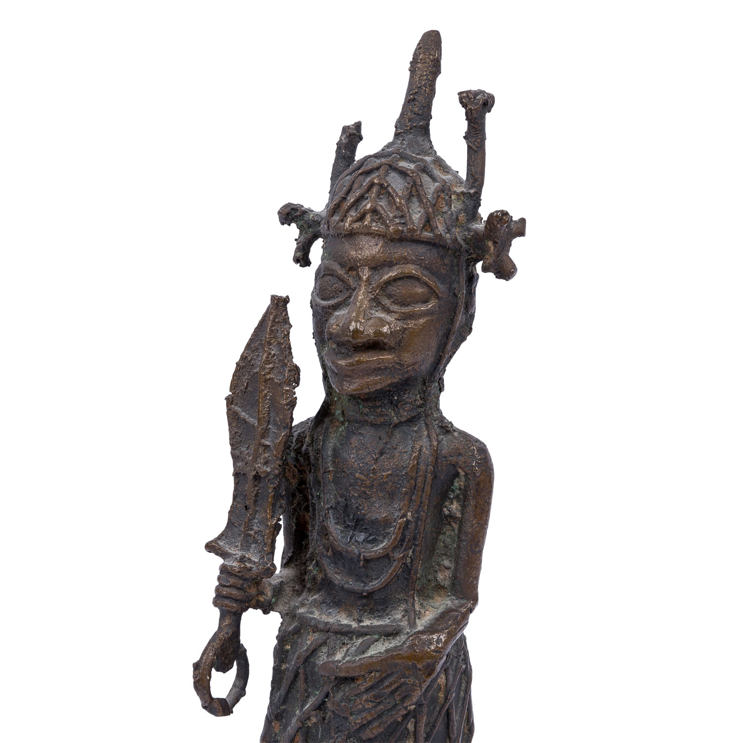 Benin Krieger aus Bronze. NIGERIA/AFRIKA, 19. Jh. oder früher. - Image 5 of 6