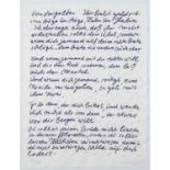 UECKER, GÜNTHER (geb. 1930), "Friedensgebote VII": "Vom Vergelten...", 2015,