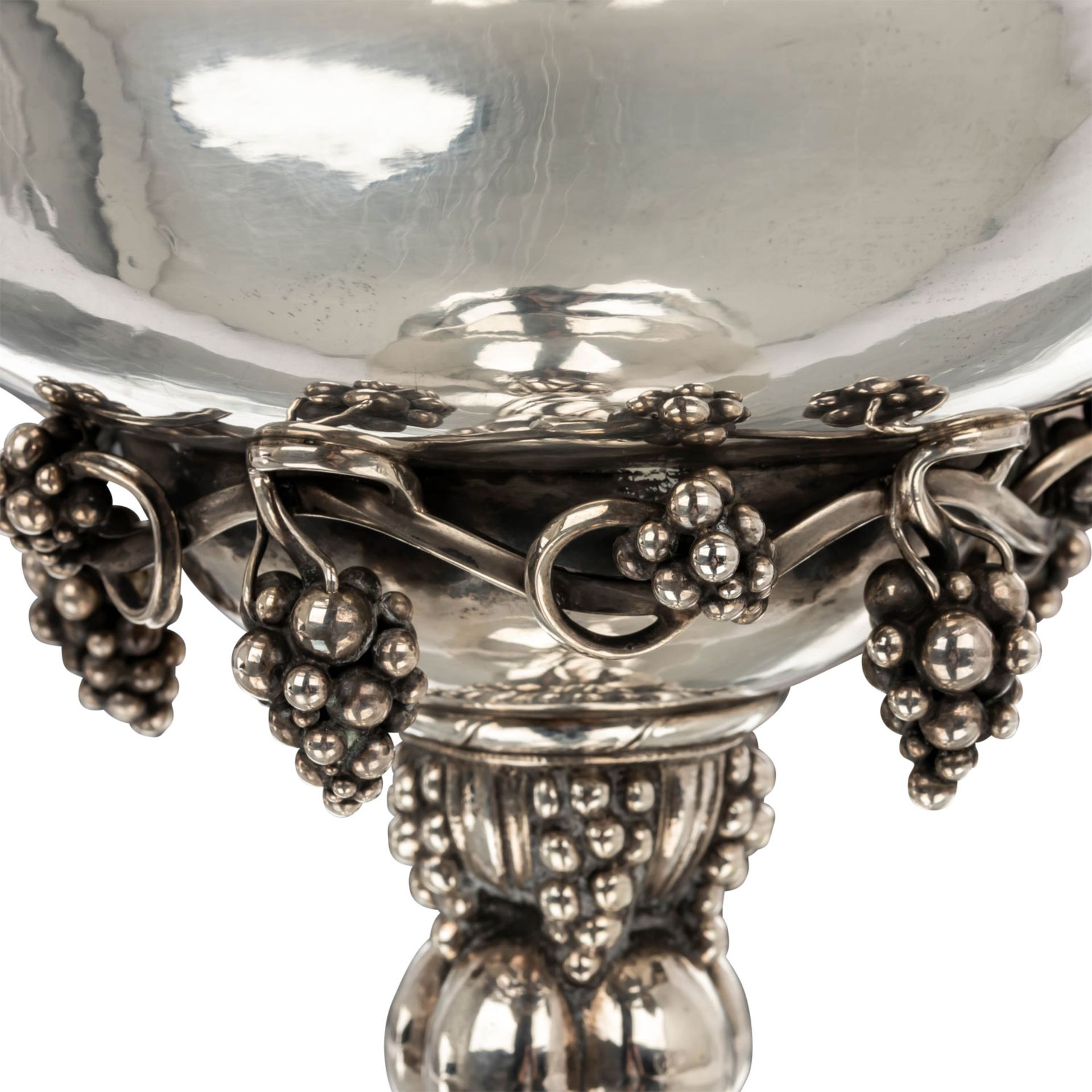 GEORG JENSEN Aufsatzschale groß 'Grape', 925 Silber, 1920, - Image 2 of 5