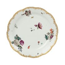 MEISSEN Teller 'Holzschnittblumen', 2. Hälfte 18. Jh.