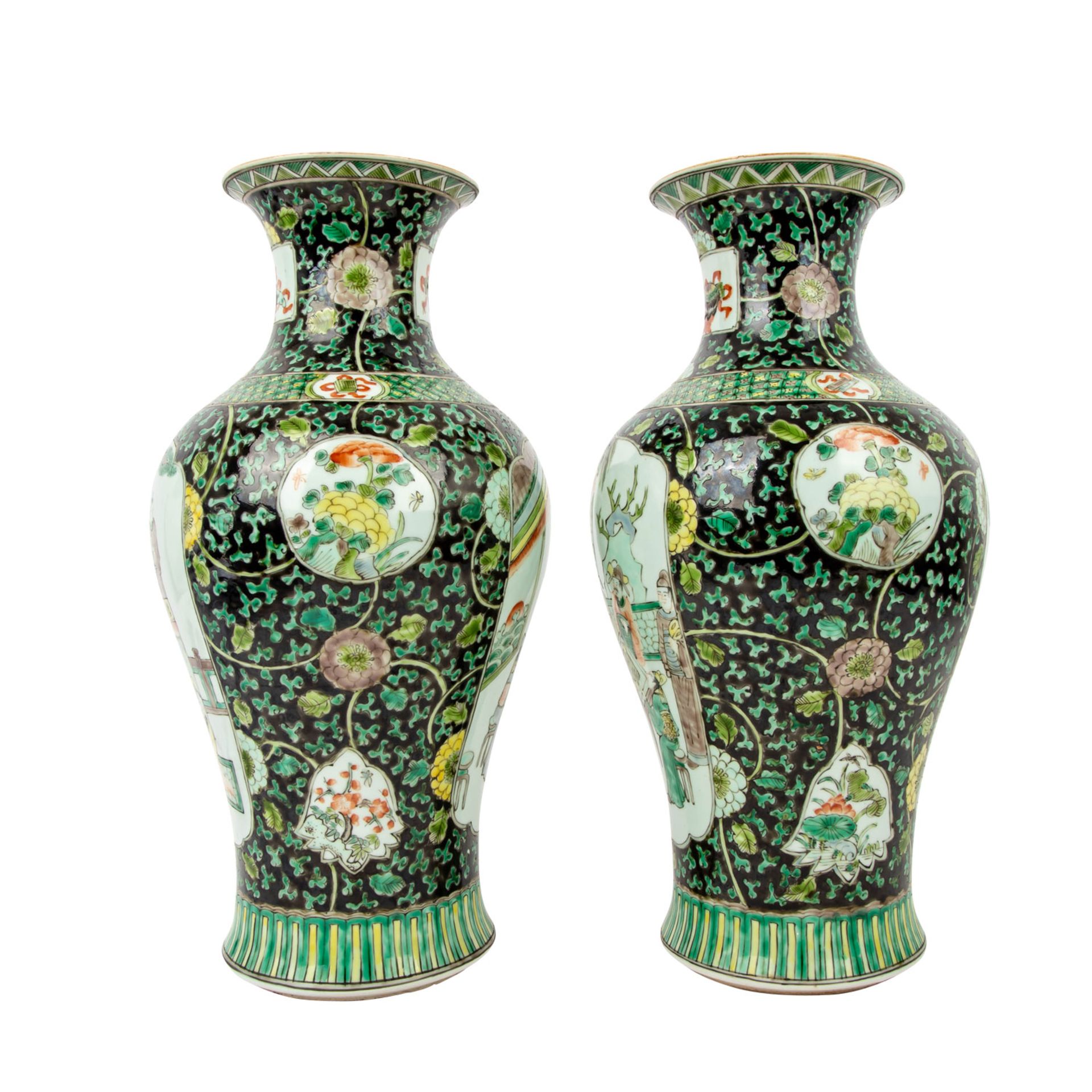 Paar Famille noire-Vasen. CHINA, - Bild 7 aus 11
