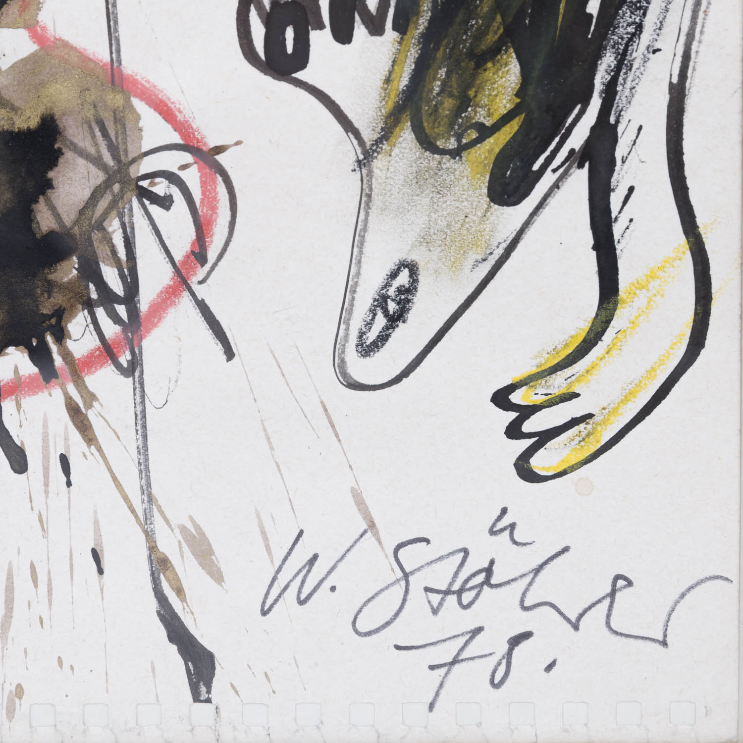 STÖHRER, WALTER (1937-2000), 3 abstrakte Kompositionen "ohne Titel", 1977/78, - Image 5 of 6