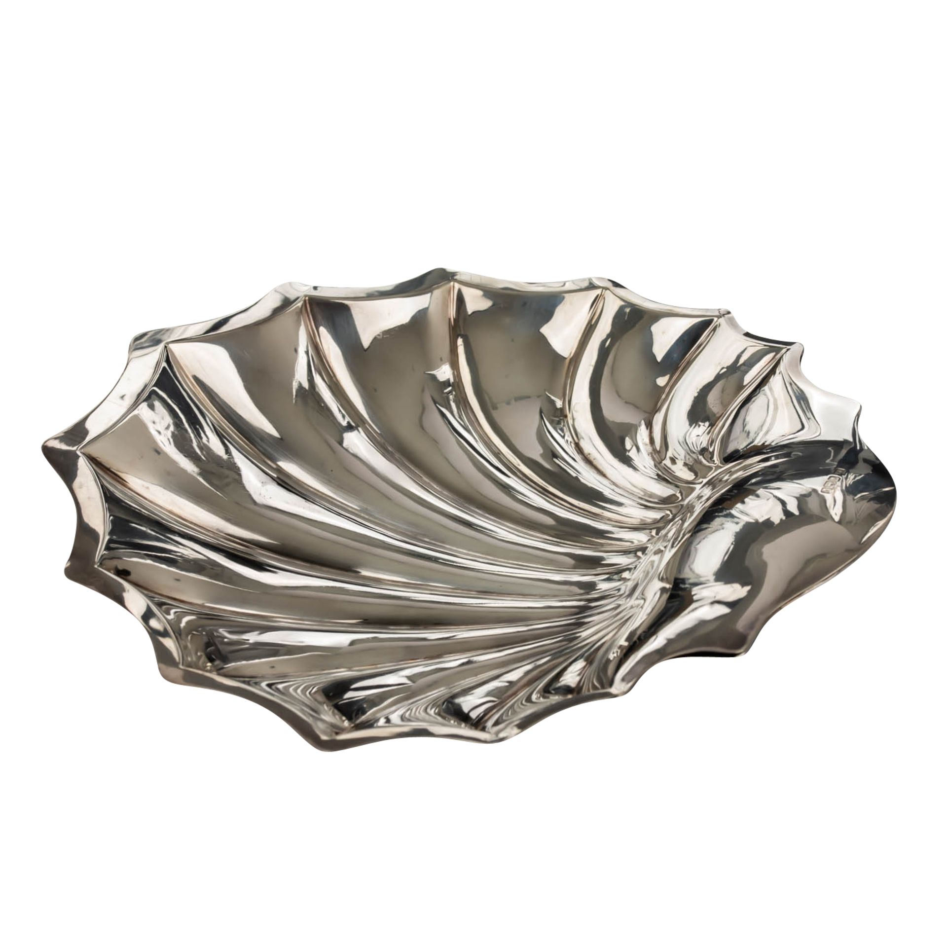 SHEFFIELD Muschelschale, 925 Silber, Jahresbuschstabe von 1908,