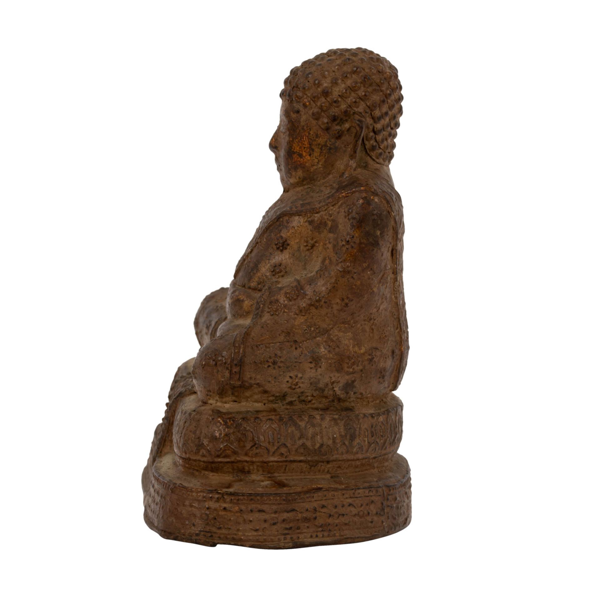 Sitzender Buddha. THAILAND. Ratanakosin, 19. Jh. - Bild 2 aus 7