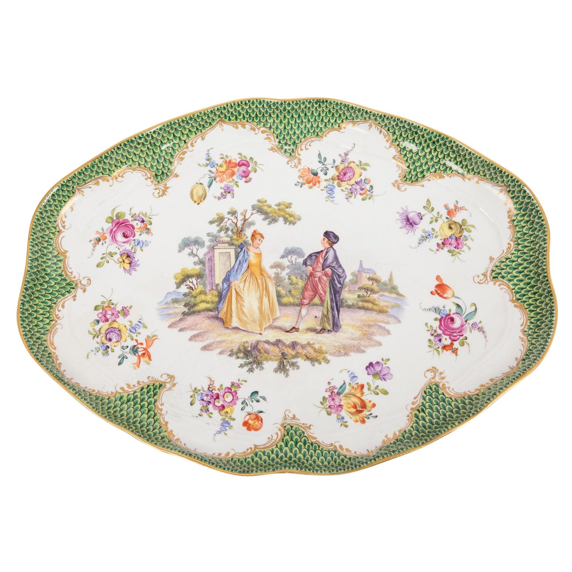 MEISSEN 8-tlg. Tête-à-tête 'Watteaumalereien', 19. Jh. - Image 2 of 6