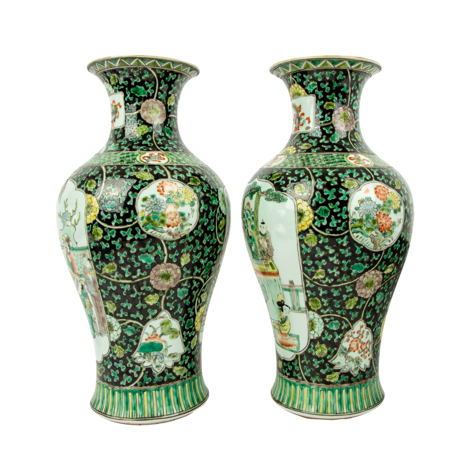 Paar Famille noire-Vasen. CHINA, - Bild 5 aus 11