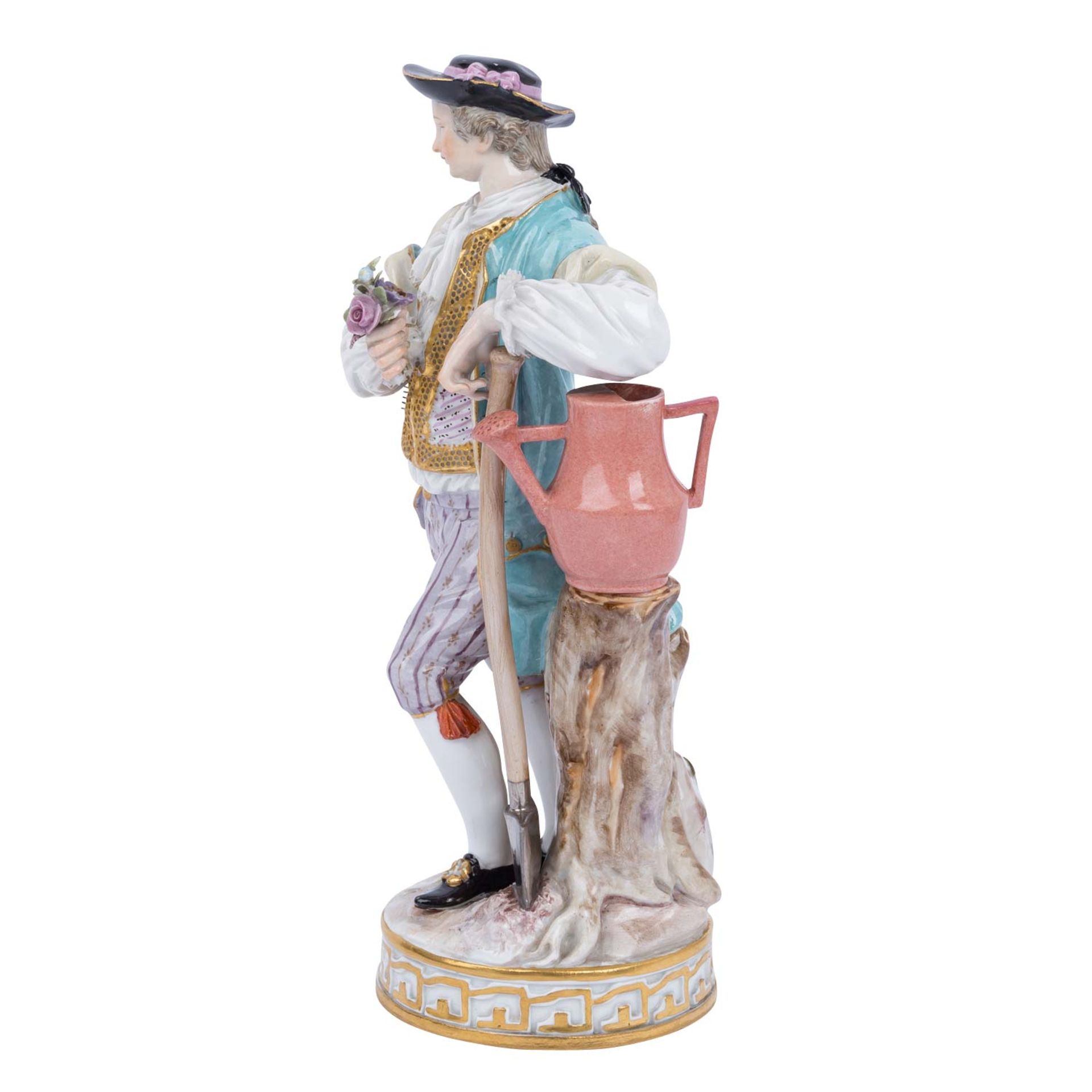 MEISSEN Gärtnerfigur, 1. Wahl, 2. Hälfte 19. Jh. - Image 4 of 7