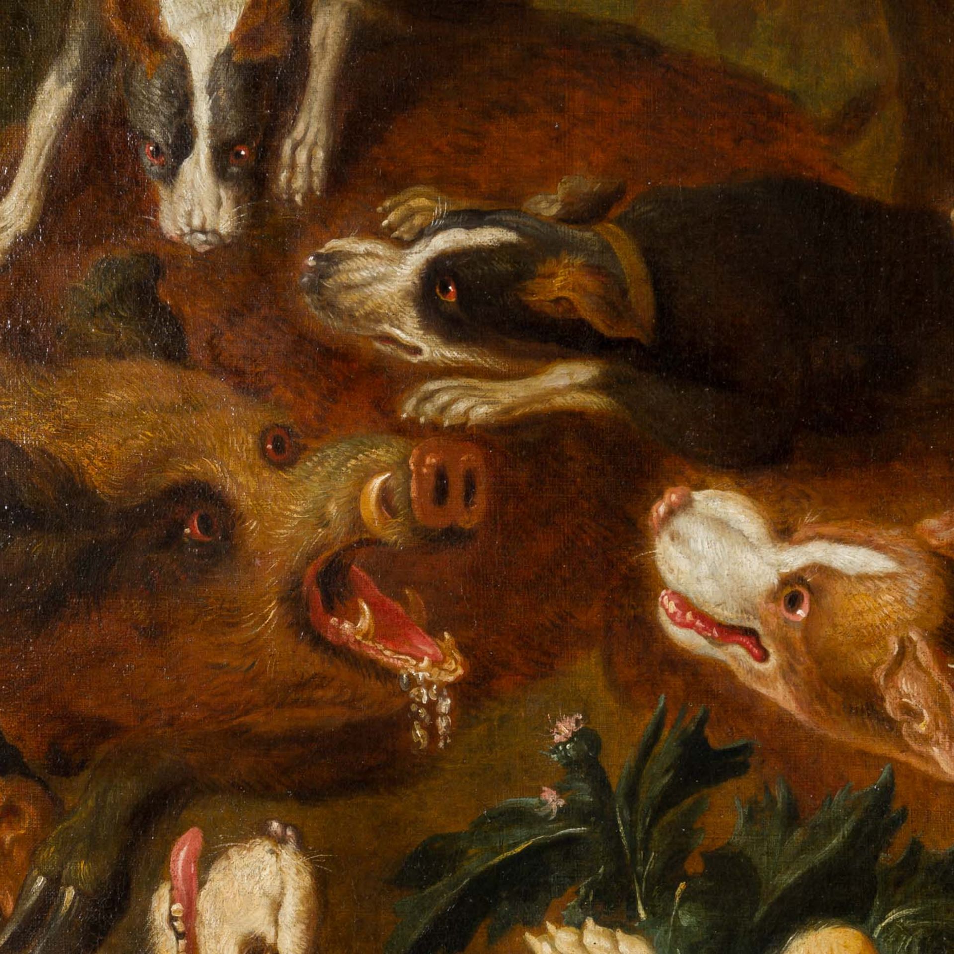 SNYDERS, Frans, ATTRIBUIERT/UMKREIS (F. S.: 1579-1657), "Wildschweinjagd", - Bild 3 aus 9
