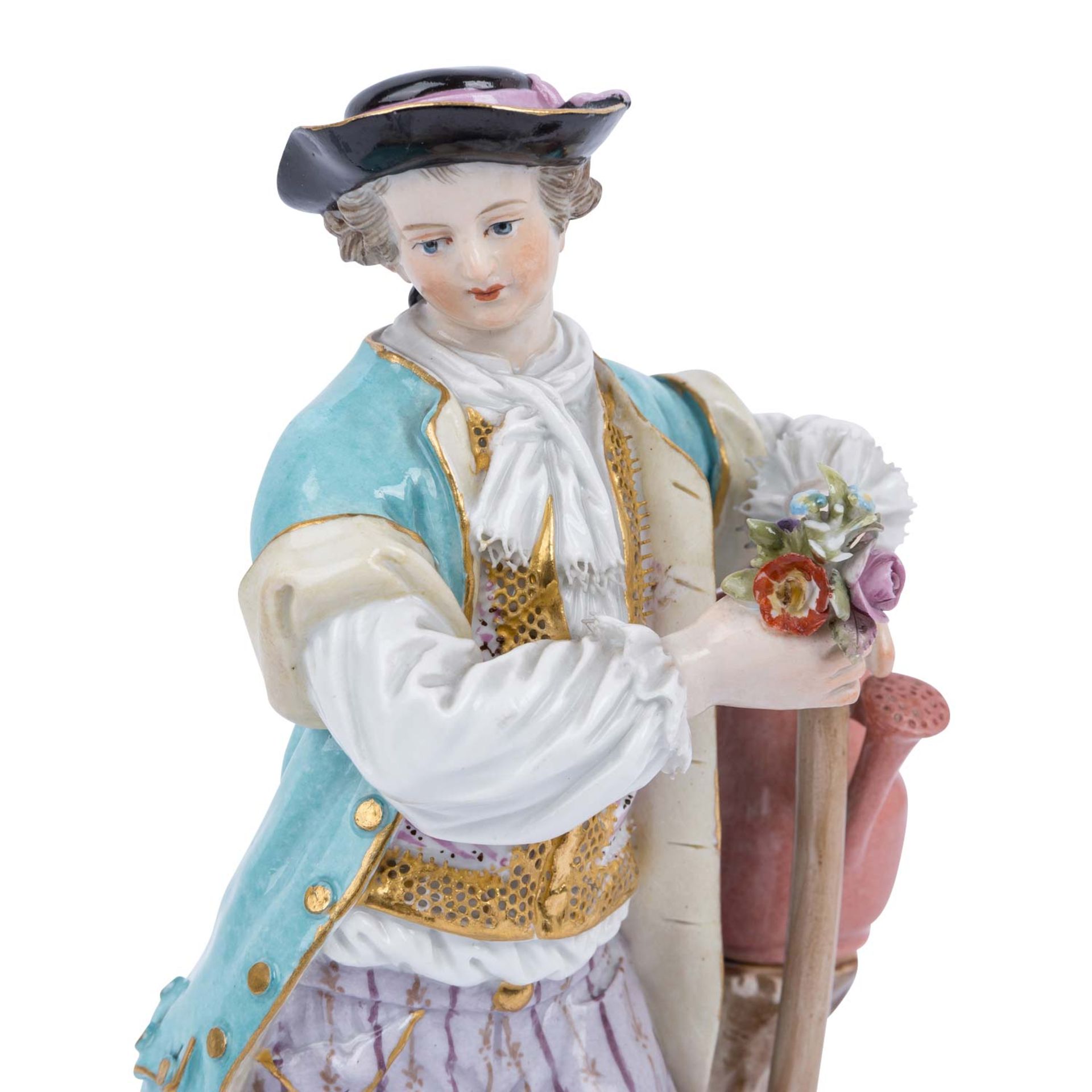 MEISSEN Gärtnerfigur, 1. Wahl, 2. Hälfte 19. Jh. - Image 5 of 7