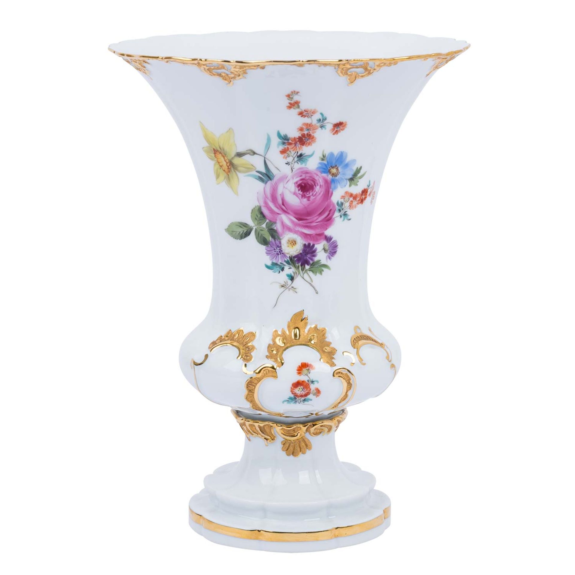 MEISSEN Prunkvase 'B-Form', 1. Wahl, 1924-1934.