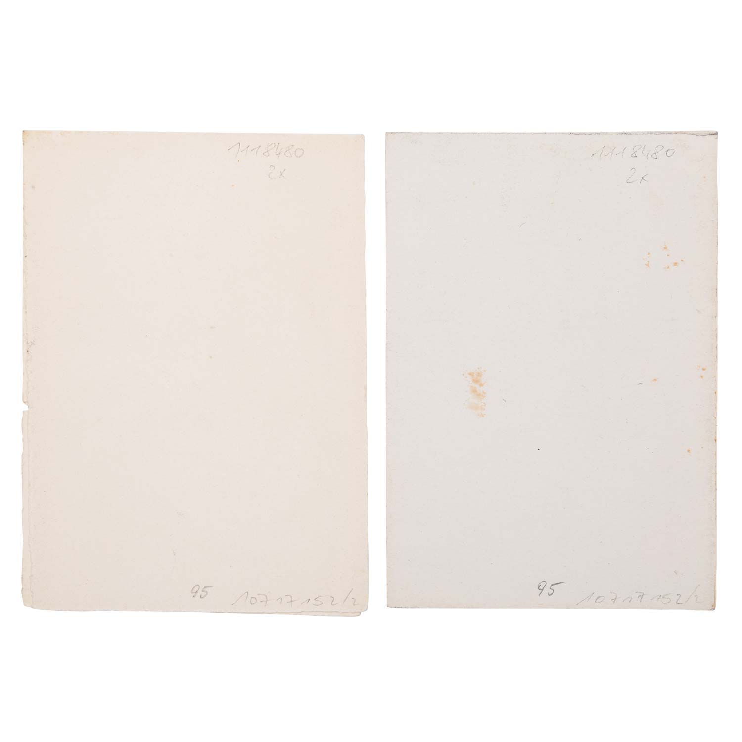 NEUMANN, OTTO (1895-1975), 2 Neujahrskarten mit figürlichen Kompositionen "Paar" und "Reiter", - Image 2 of 3
