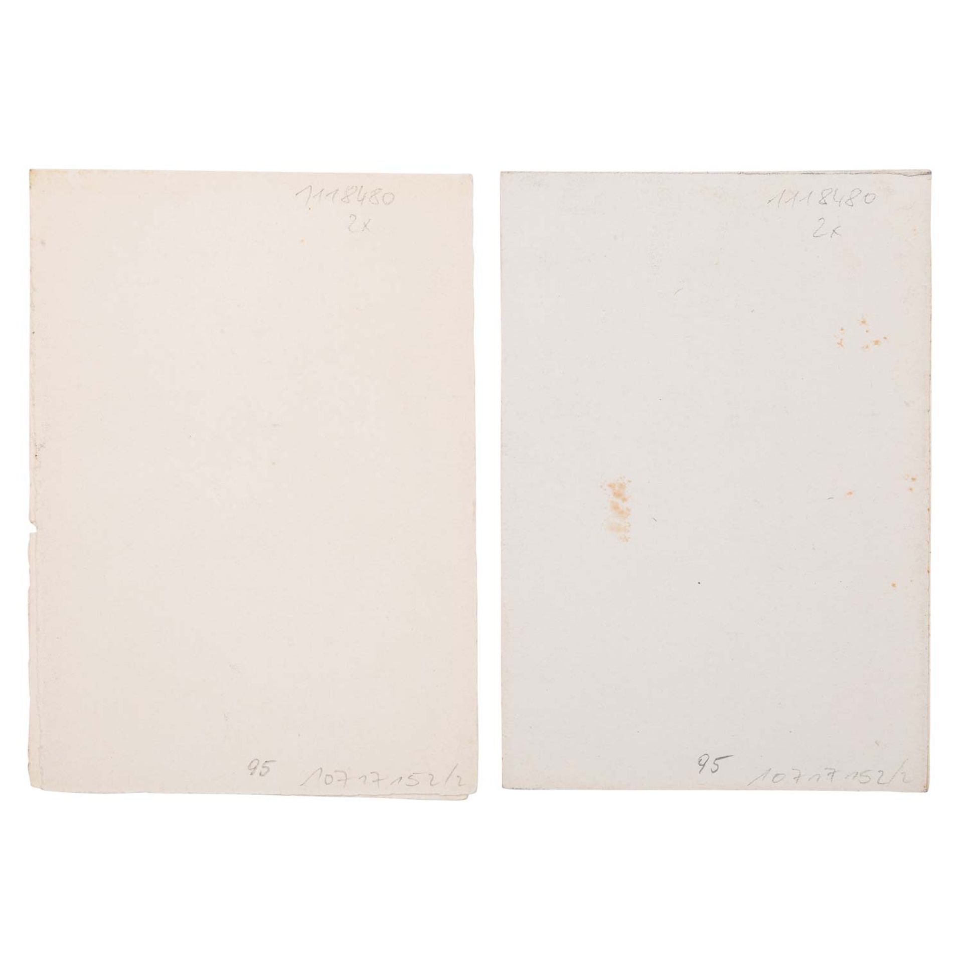 NEUMANN, OTTO (1895-1975), 2 Neujahrskarten mit figürlichen Kompositionen "Paar" und "Reiter", - Bild 2 aus 3