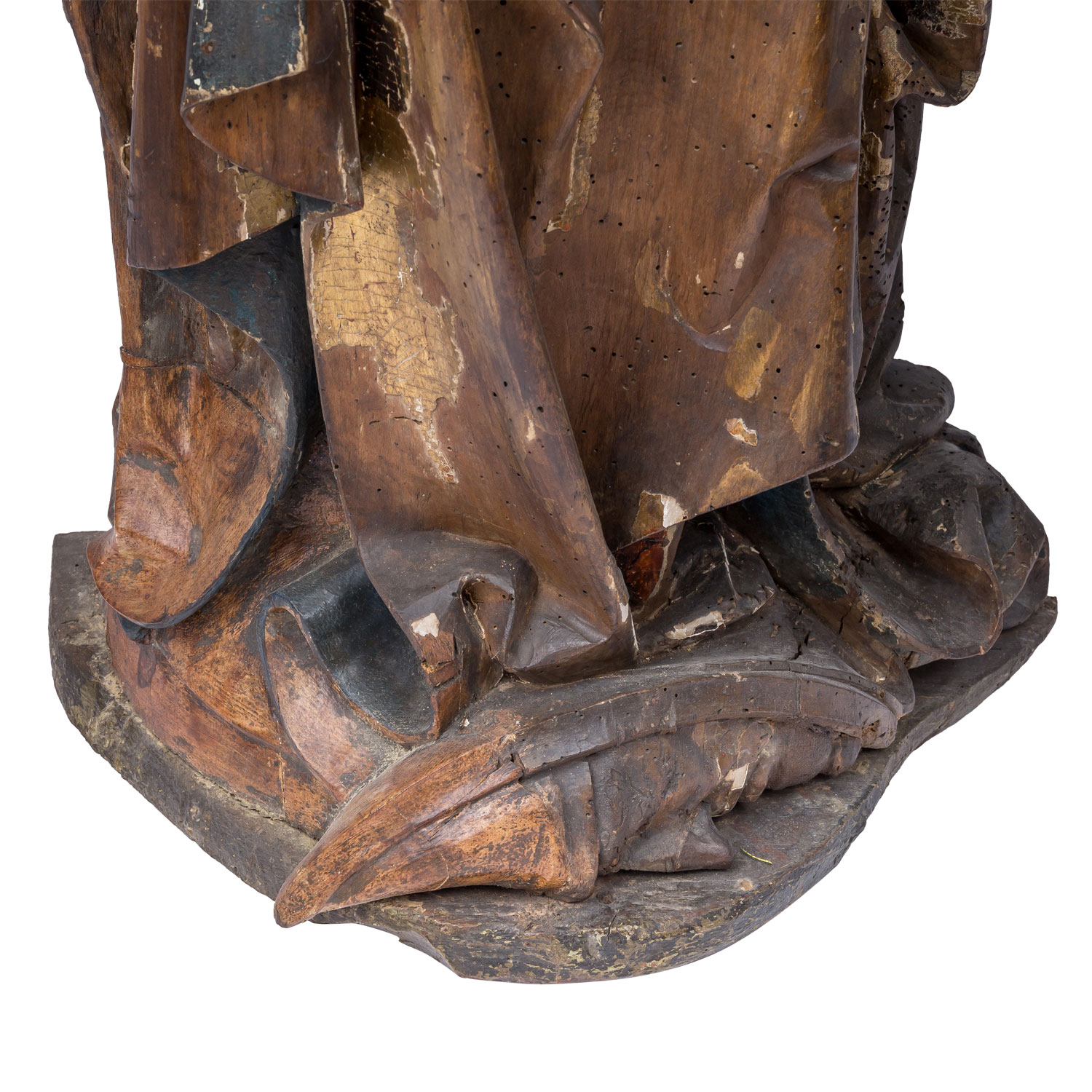 SCHWÄBISCHER MEISTER DES XV. JAHRHUNDERTS "Gotische Schnitzfigur einer stehenden Madonna mit dem Jes - Image 6 of 9