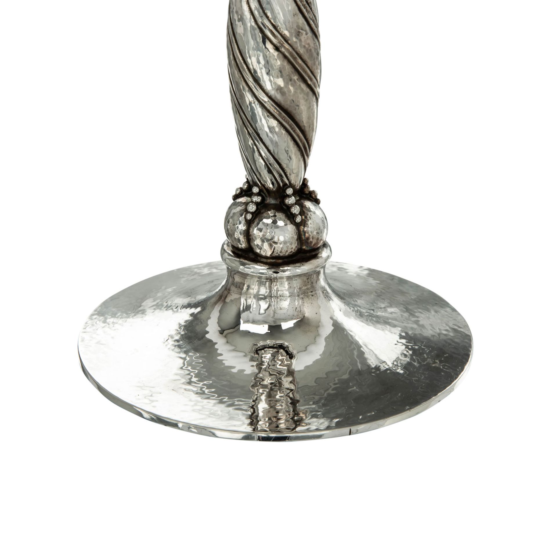 GEORG JENSEN Kerzenhalter 'Grape', 925 Silber, 20. Jh., - Image 3 of 5