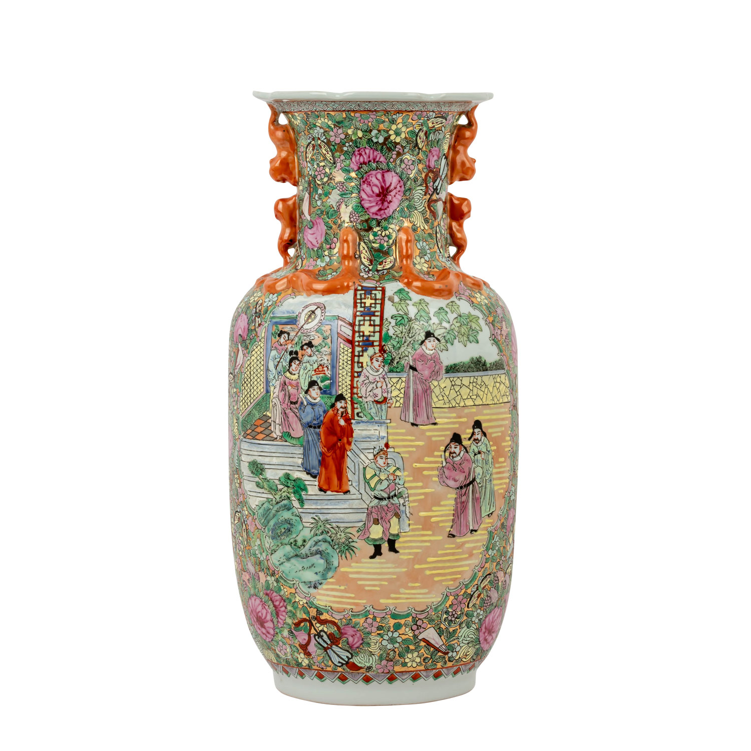 Famille rose-Vase im Kanton-Stil. CHINA, 20. Jh. - Bild 3 aus 6