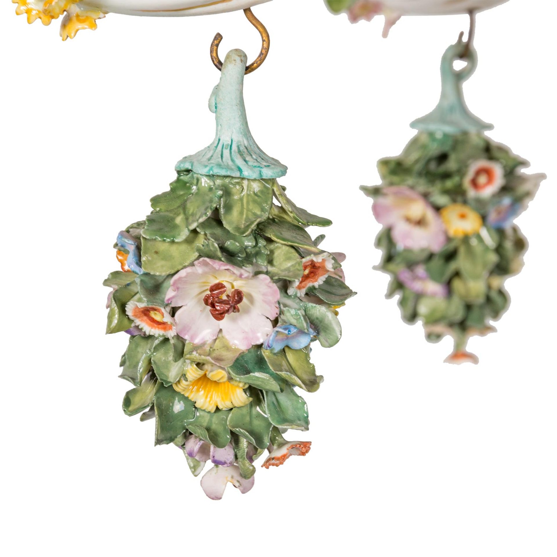 MEISSEN Kronleuchter mit reicher Blütenzier, 1860-1880 - Image 4 of 8