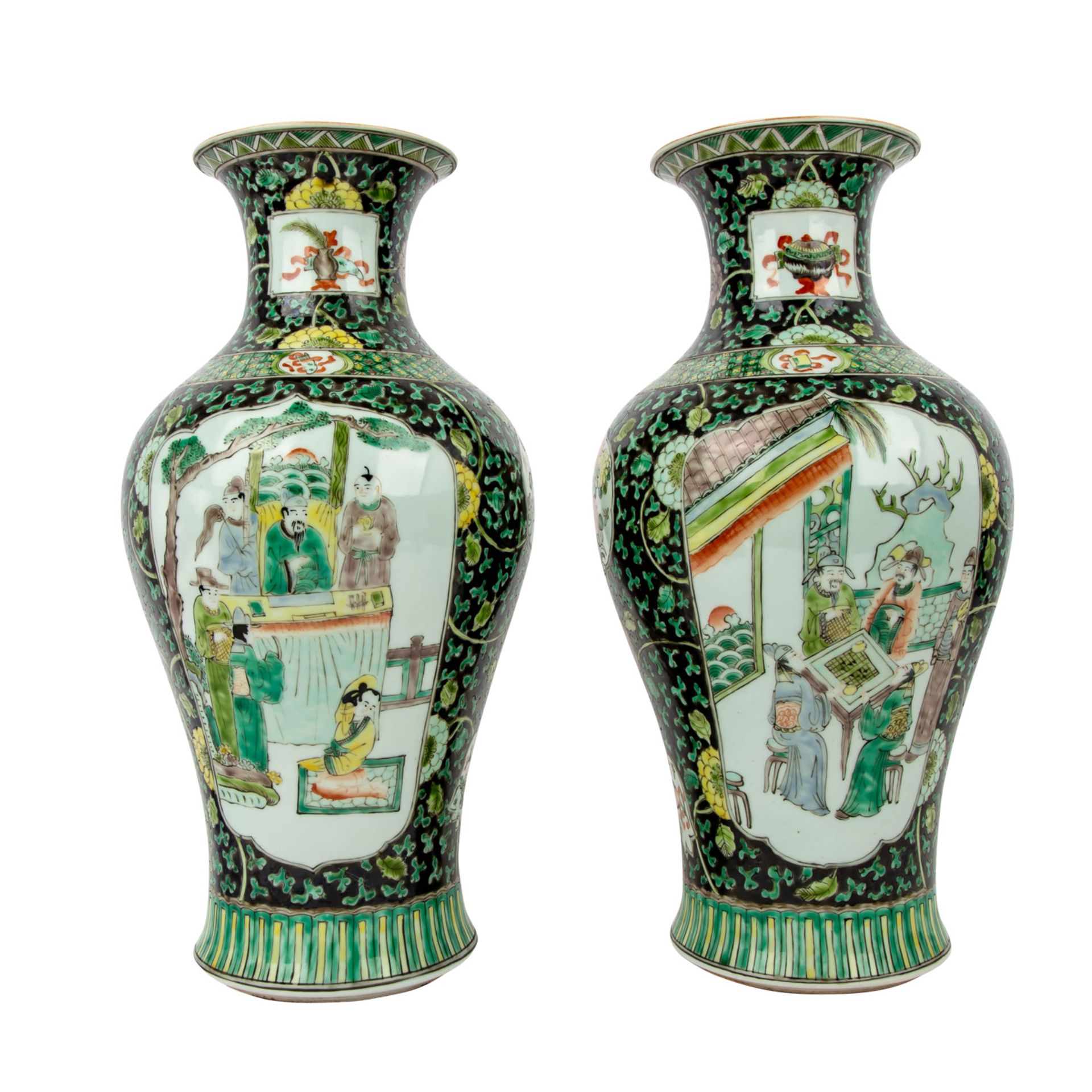 Paar Famille noire-Vasen. CHINA, - Bild 6 aus 11