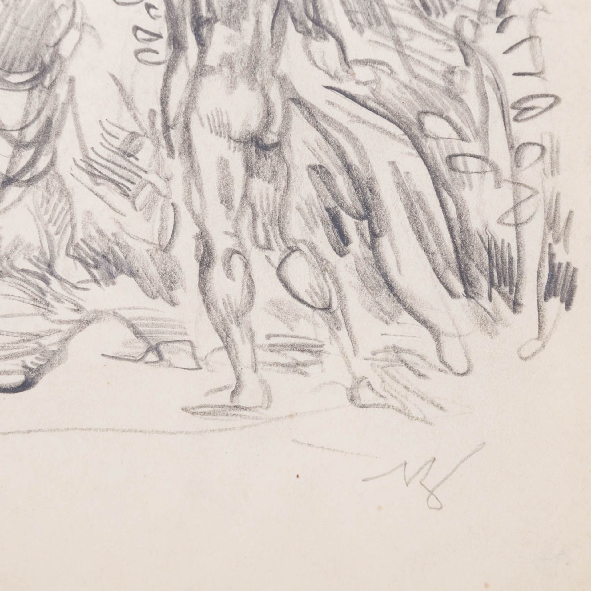 ZIEGLER, RICHARD (1891-1992), 3 Bleistiftentwürfe zu "Nausikaa" u.a., - Image 3 of 3