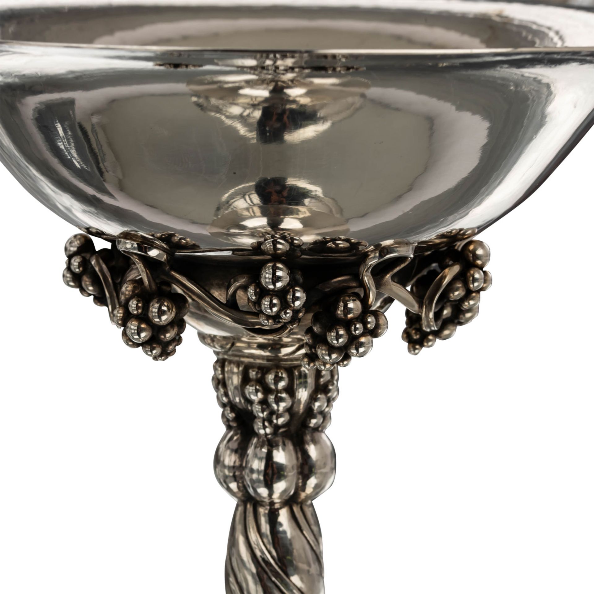 GEORG JENSEN Aufsatzschale medium 'Grape', 925 Silber, 20. Jh., - Bild 2 aus 5