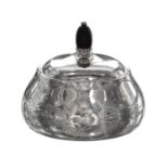 GEORG JENSEN gedeckelte Zuckerdose, 925 Silber, 20. Jh.,