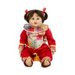Große Babypuppe "Chinesisches Mädchen", 20. Jh.