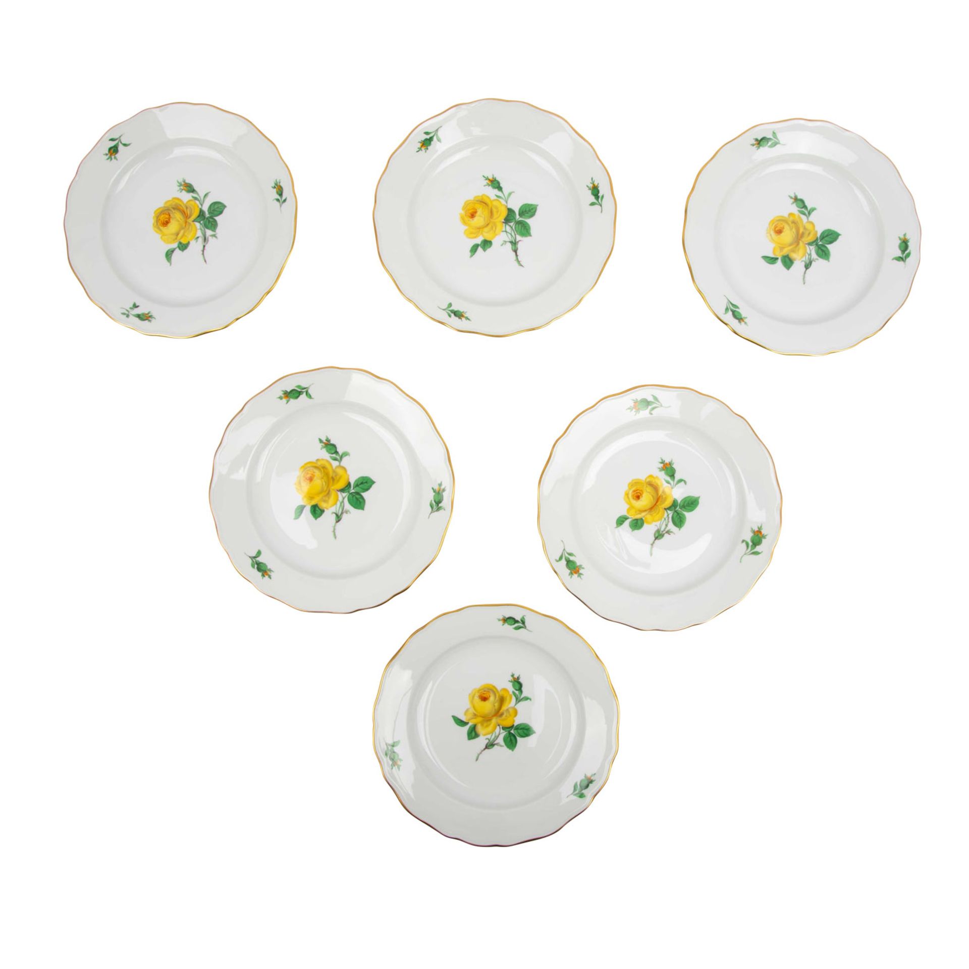 MEISSEN 20-tlg. Kaffeeservice 'Gelbe Rose', 1. und 2. Wahl, 20. Jh. - Image 2 of 5