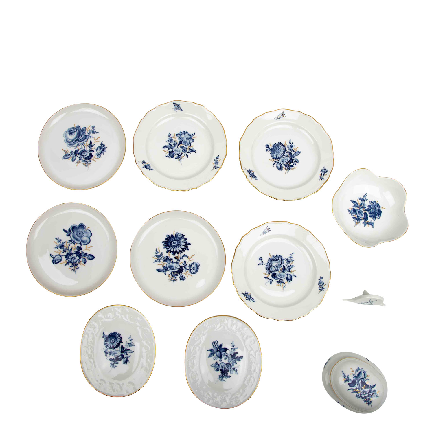 MEISSEN Konvolut 'Blaue Blume', 1. und 2. Wahl, 20. Jh.: - Image 3 of 7