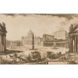 PIRANESI, GIOVANNI BATTISTA (1720-1778), "Veduta della gran Piazza e Basilica di S. Pietro...", Rom,