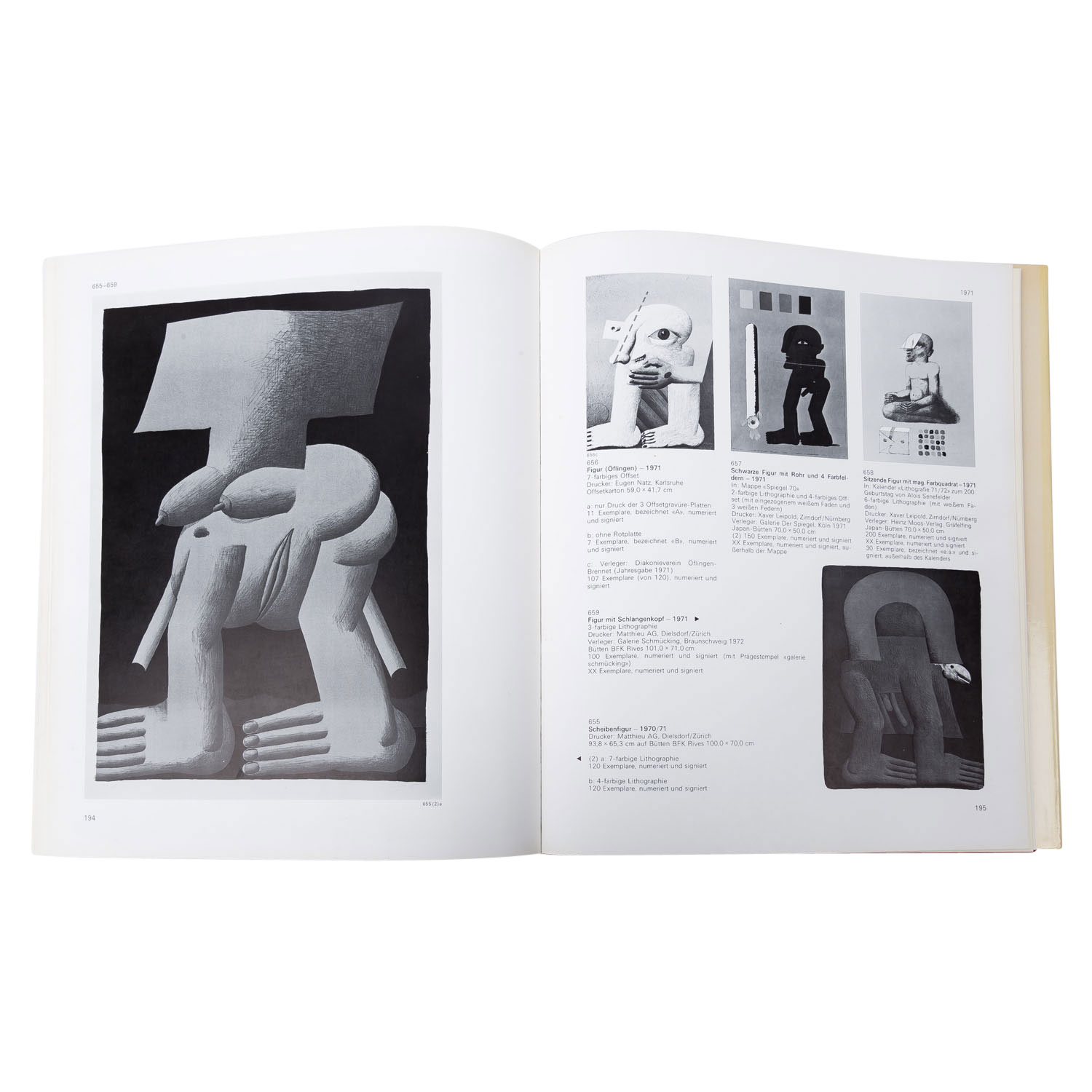 BERND LUTZE "Horst Antes, Werkverzeichnis der Lithographien, Offsets, Siebdrucke, Holzschnitte und v - Bild 4 aus 9