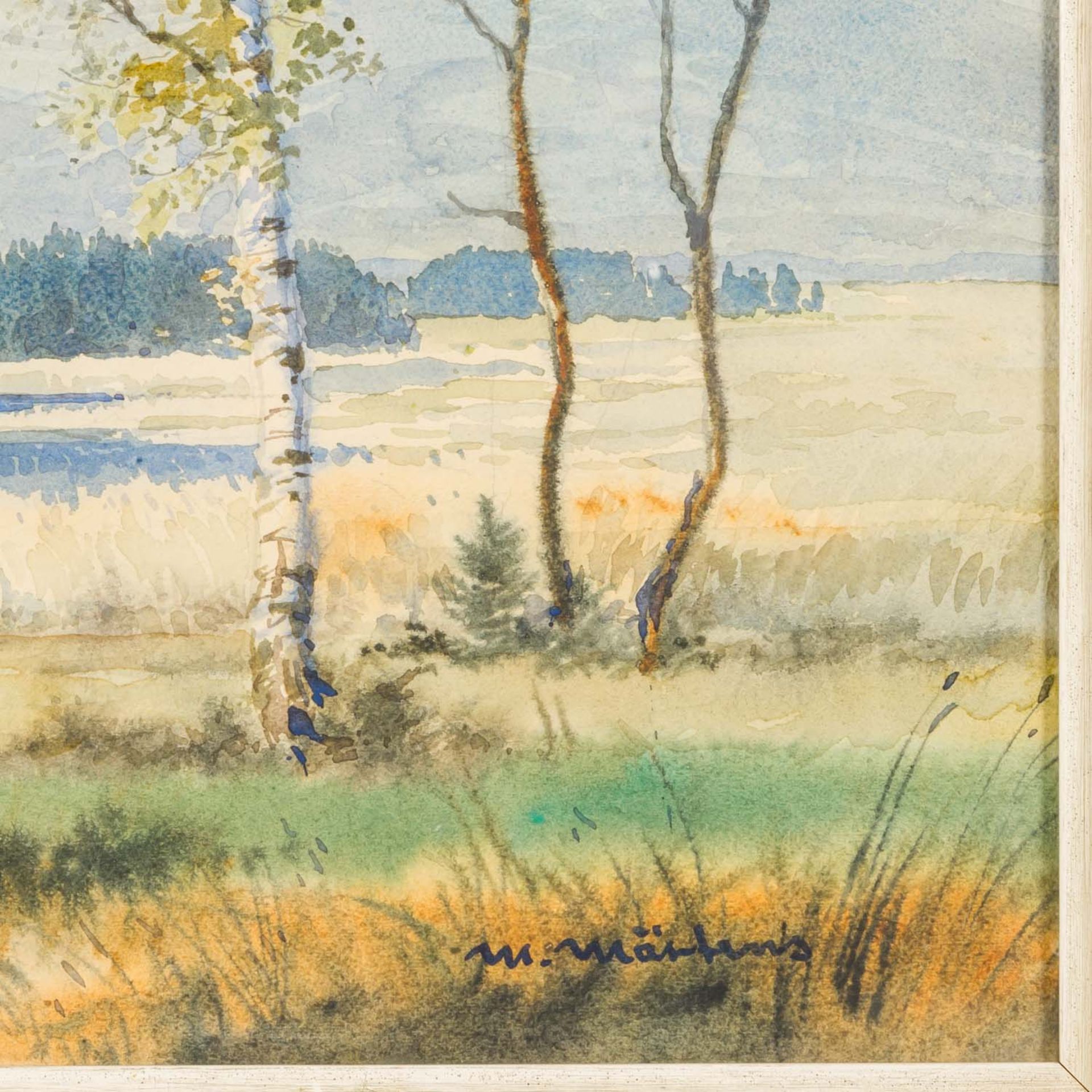MÄRTENS, MAX (1887-1970), "Oberbayrische Moorlandschaft mit Blick auf die Kampenwand", - Image 3 of 4