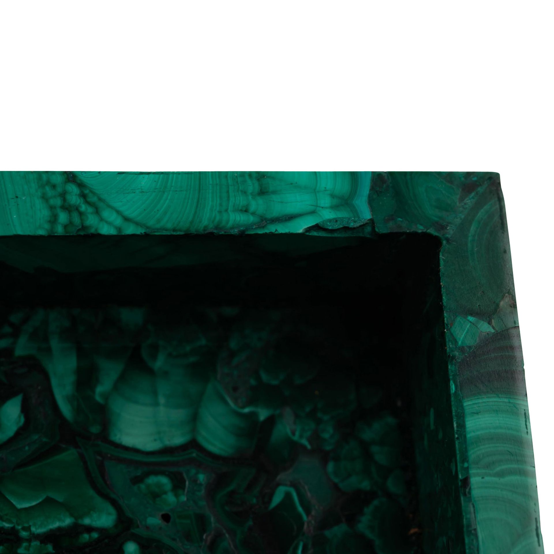 Deckeldose aus Malachit, - Bild 10 aus 12