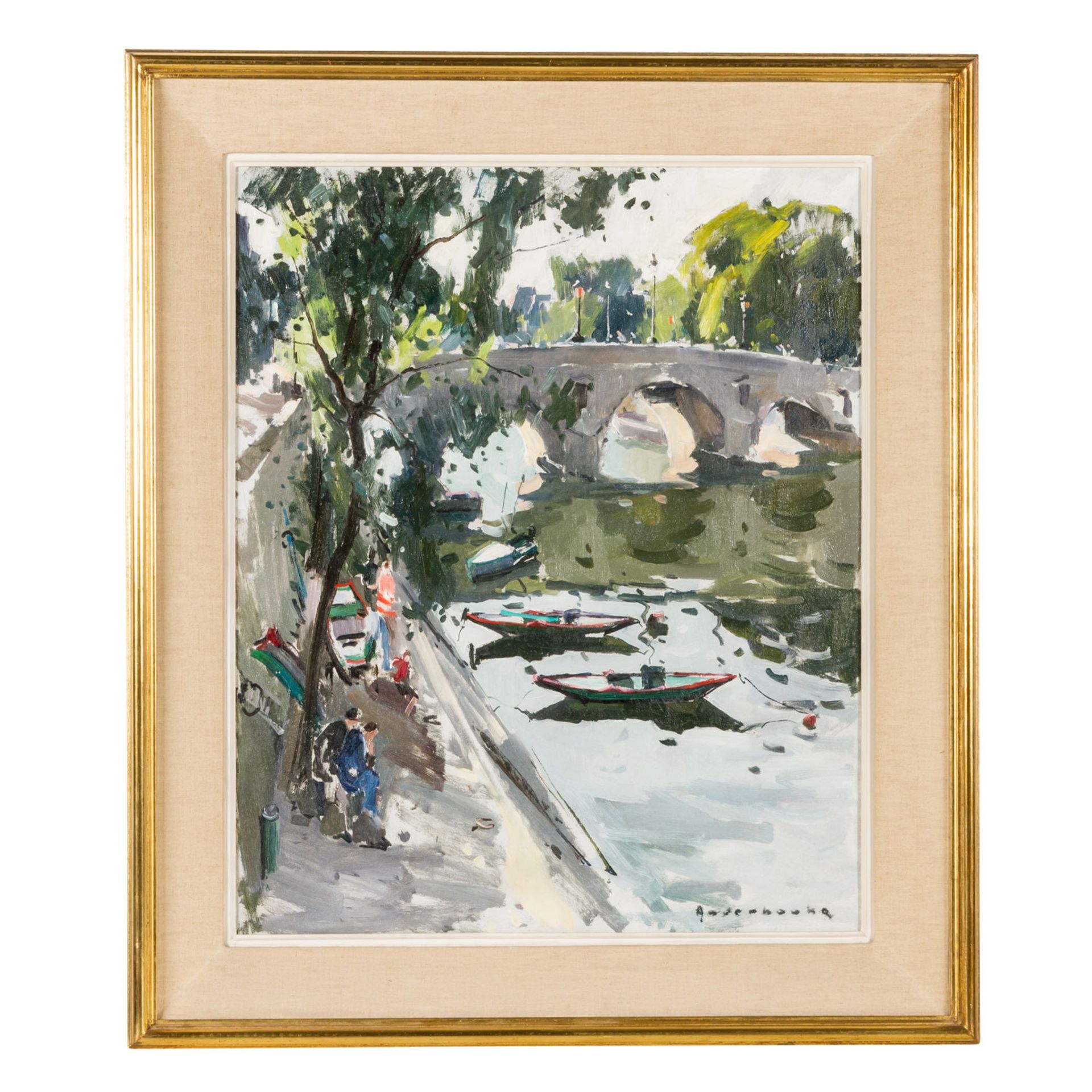 ANDERBOUHR, PAUL-JEAN (1909-2006), "Paris, am Ufer der Seine", - Image 2 of 4