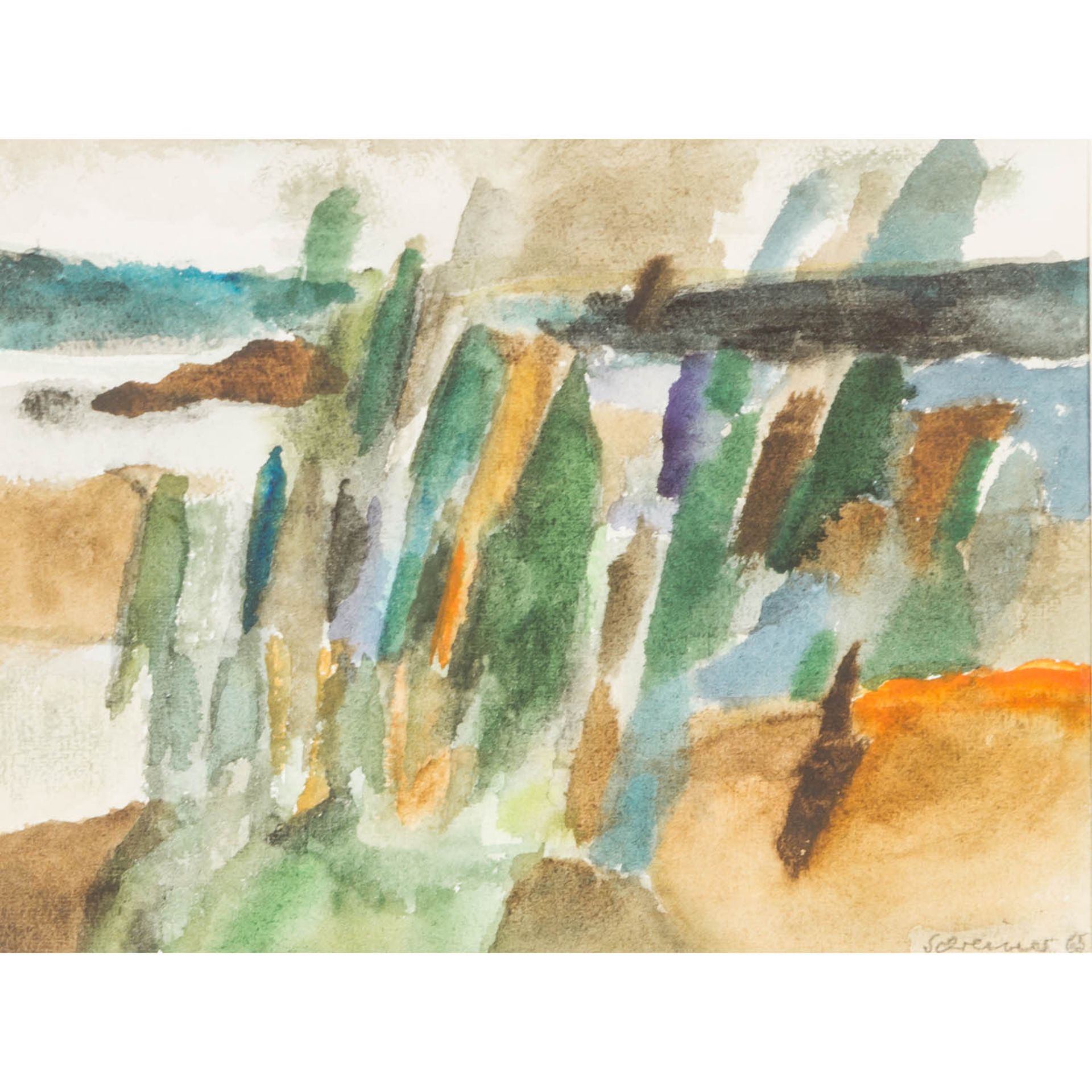 SCHREINER, HANS (geb. 1930), Paar mediterrane Landschaften, 1965, - Image 3 of 6