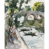 ANDERBOUHR, PAUL-JEAN (1909-2006), "Paris, am Ufer der Seine",