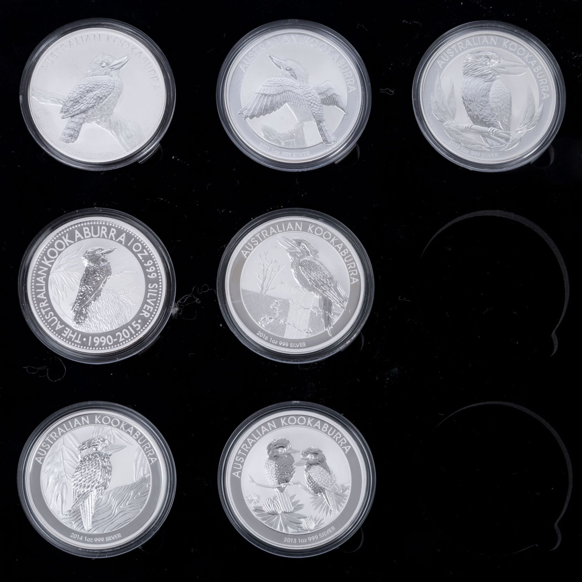 Australien, Sammlung von 27 Kookaburra SILBERmünzen, ex. 1990/2016,  - Bild 3 aus 3
