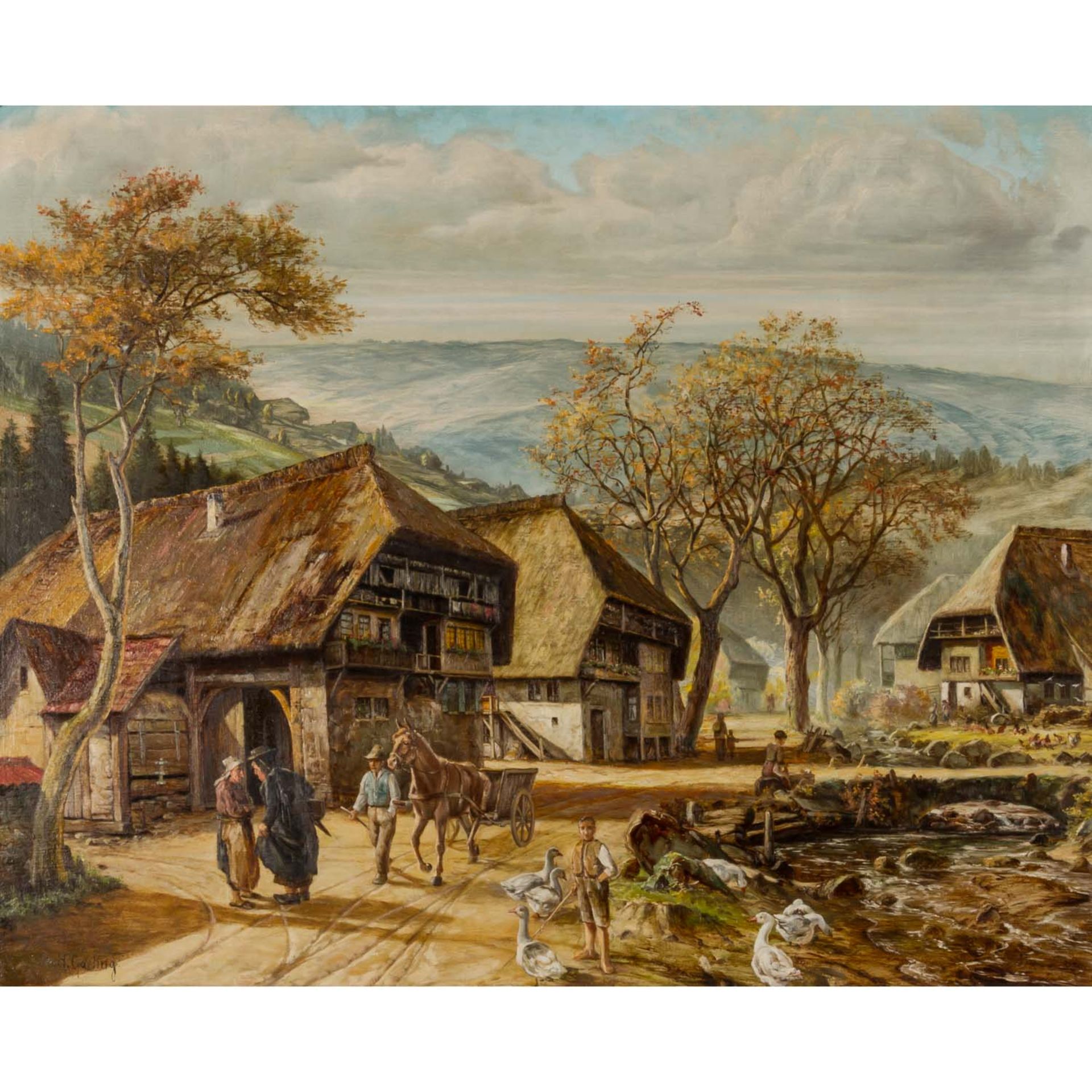 GARLING, HERMANN ERNST FRIEDRICH (1892-1961), „Gutshof im Spätsommer“,