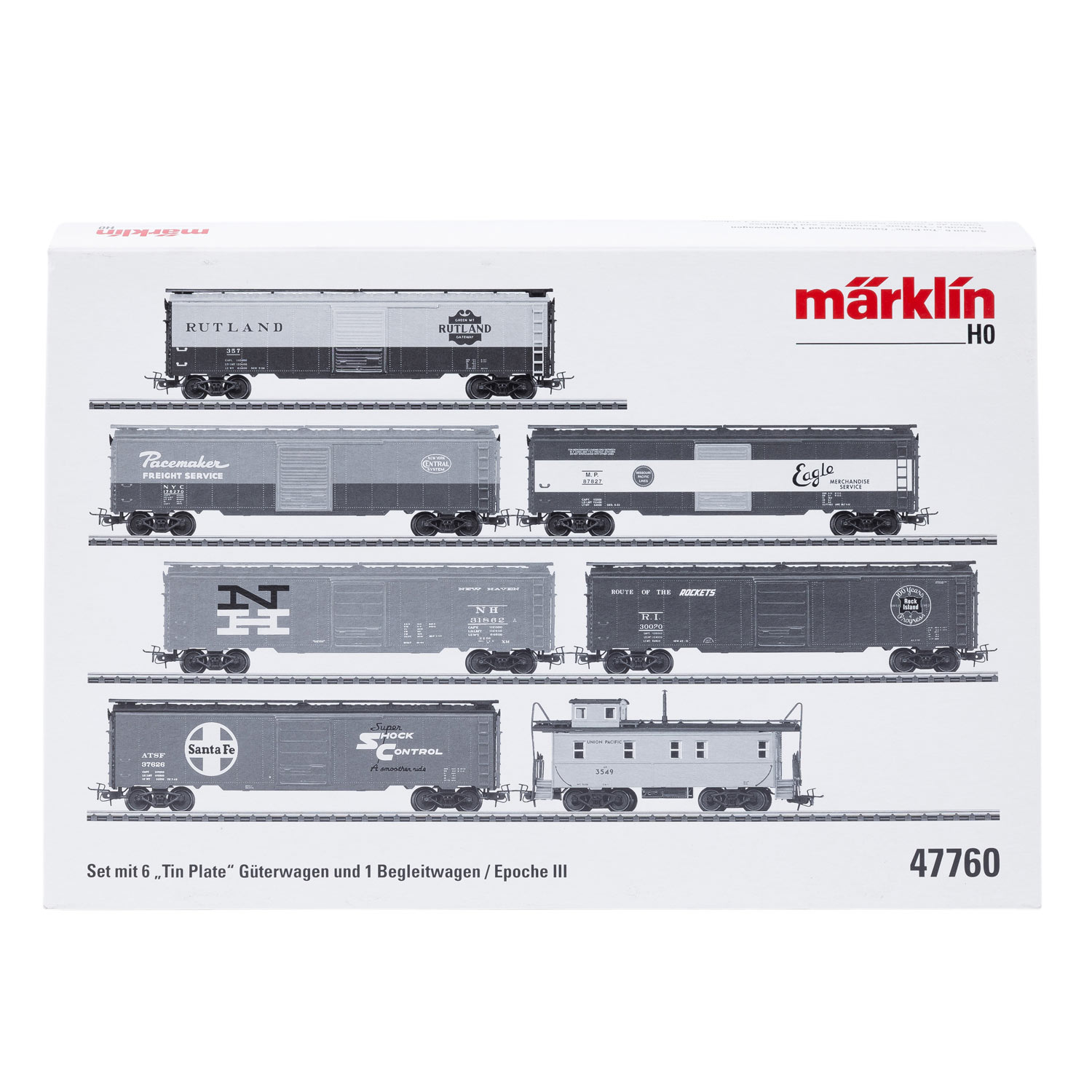 MÄRKLIN US-Güterwagen-Set 47760, Spur H0,