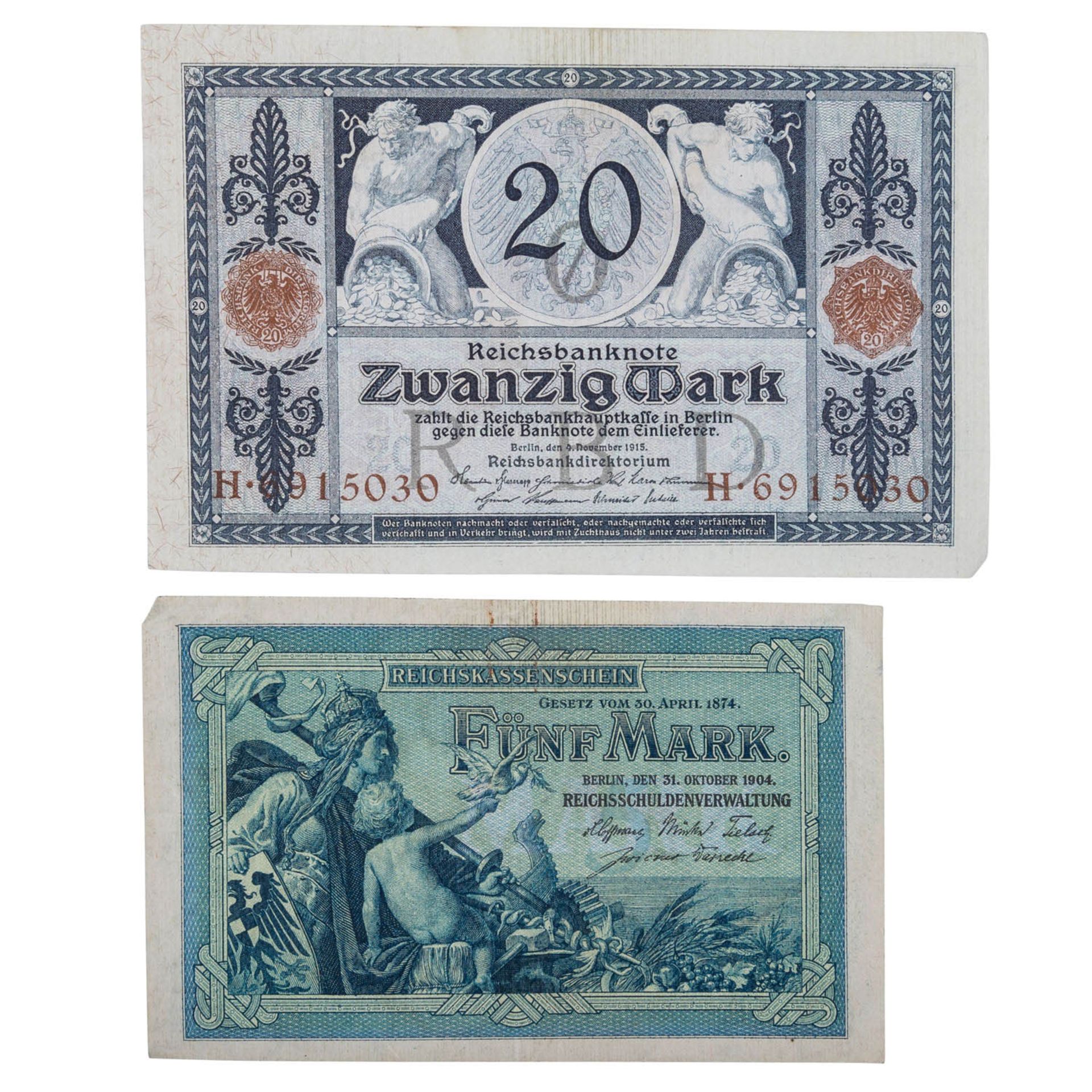 Kleine gemischte Banknotensammlung 19./20.Jh. - - Image 4 of 5