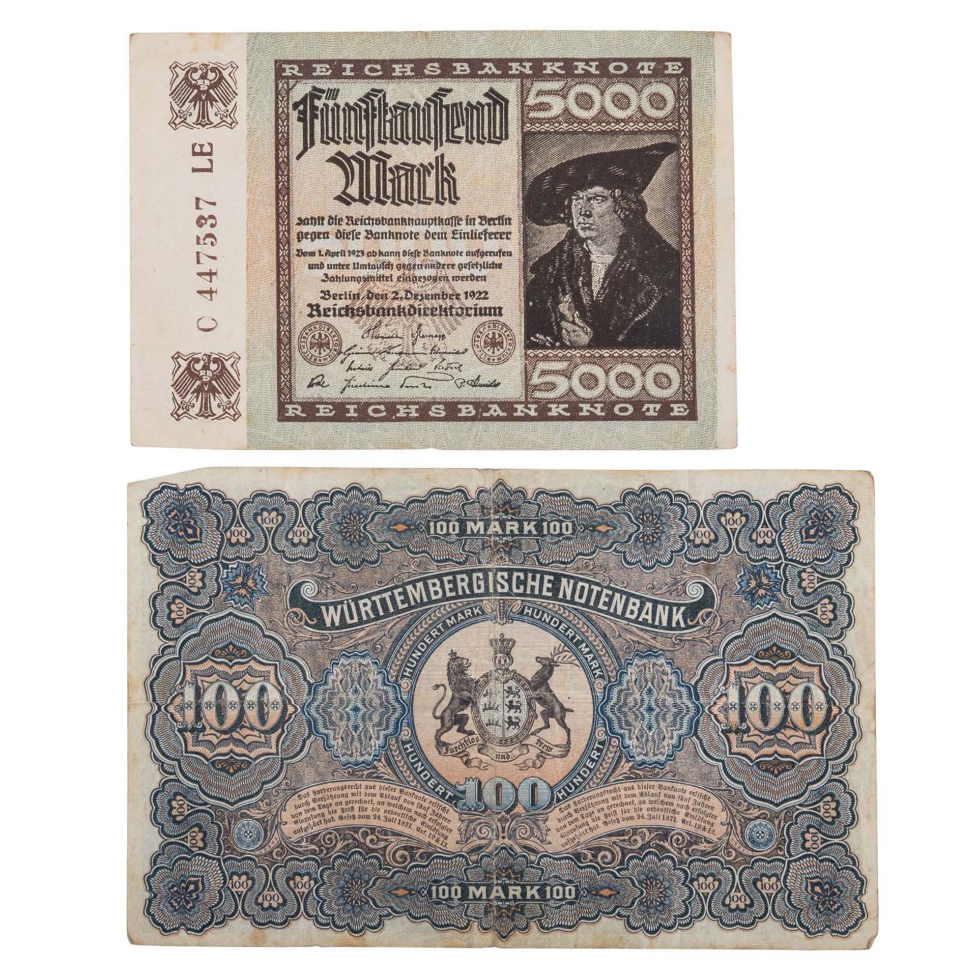 Kleine gemischte Banknotensammlung 19./20.Jh. - - Image 2 of 5