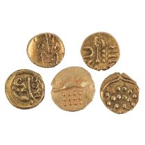 Indien/Gold - 5 x 1 Fanam o.J.,