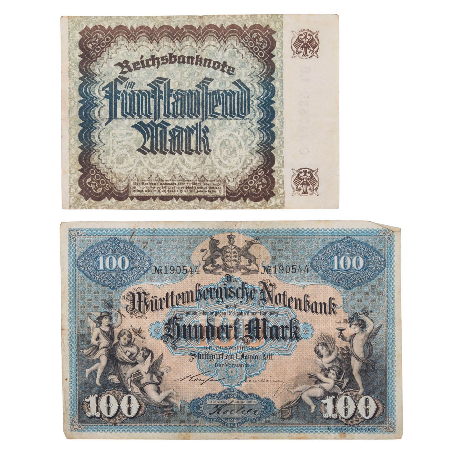 Kleine gemischte Banknotensammlung 19./20.Jh. - - Image 3 of 5